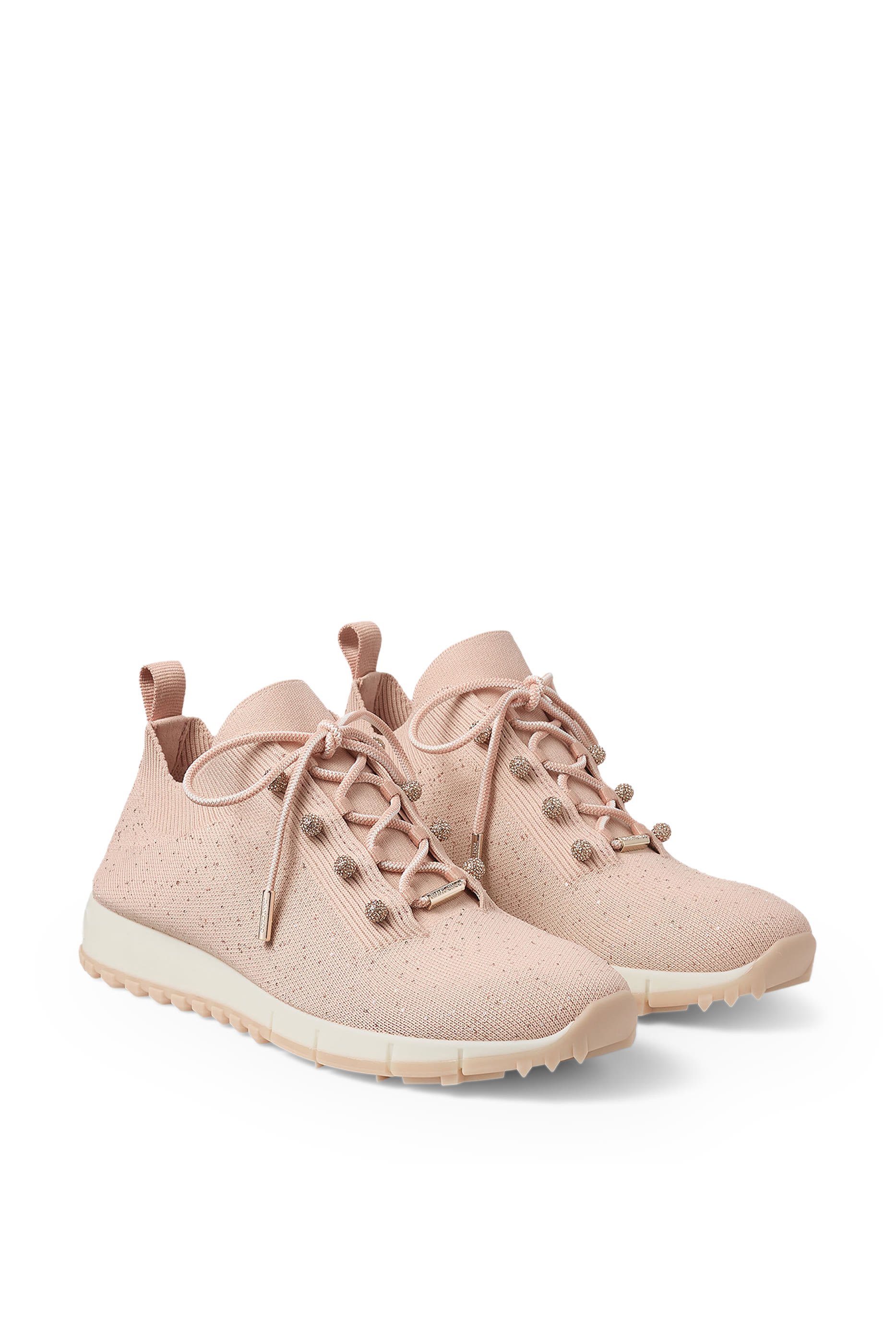 حذاء فيليس كروشيه منسوج بكاحل منخفض مزين بلؤلؤ