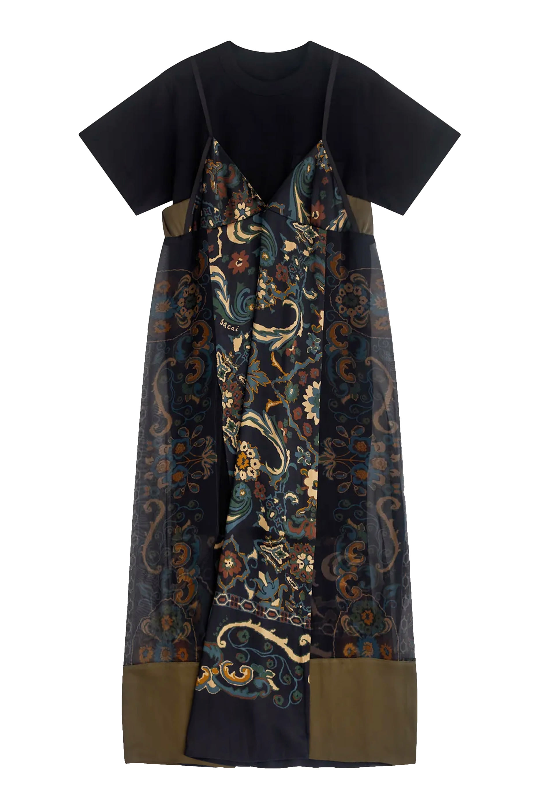 فستان بتصميم تيشيرت أوفرلاي بطبعة أزهار