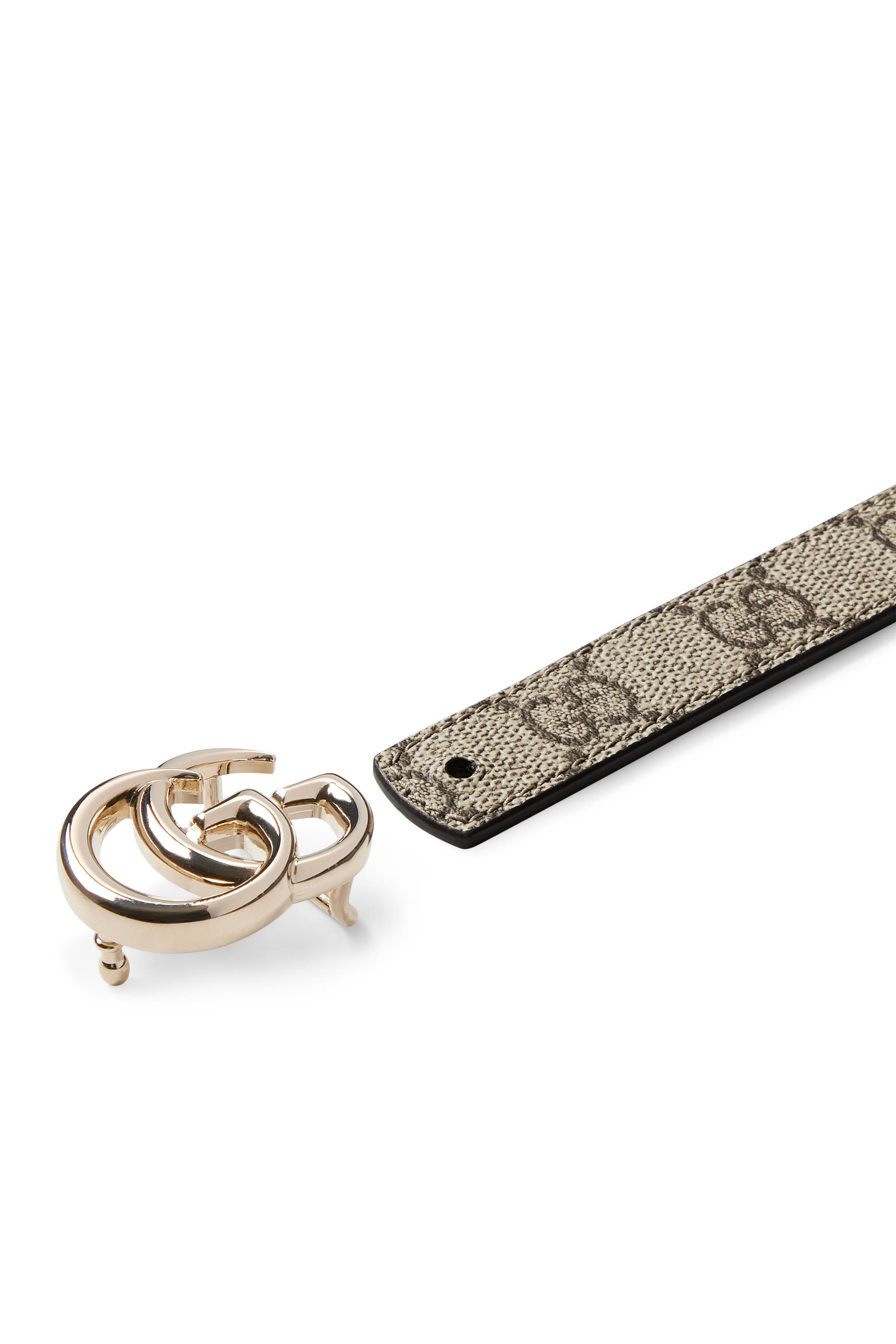 حزام مارمونت رفيع بوجهين ونقشة حرفي شعار الماركة