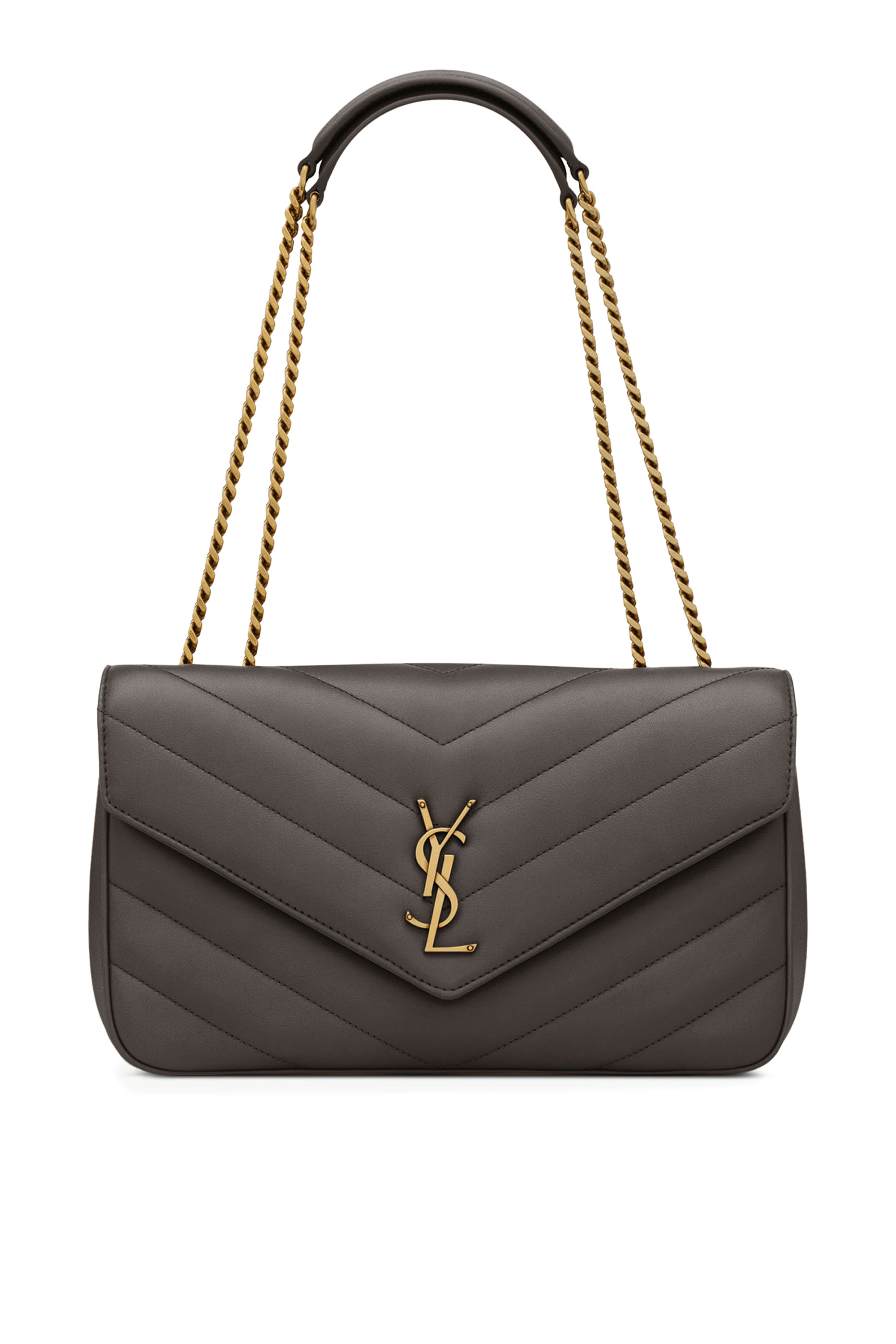 حقيبة لولو متوسطة بحمالة سلسلة جلد حمل مبطن