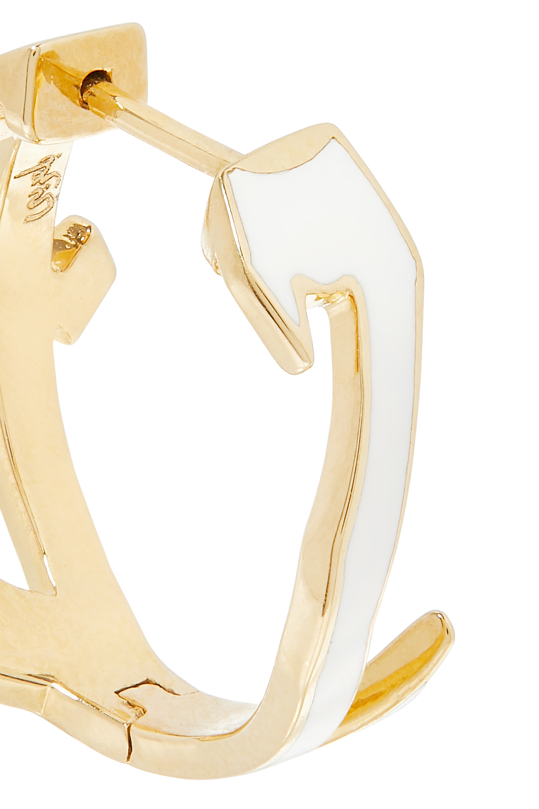 أقراط دائرية بتصميم كلمة حب ذهب أصفر عيار 18