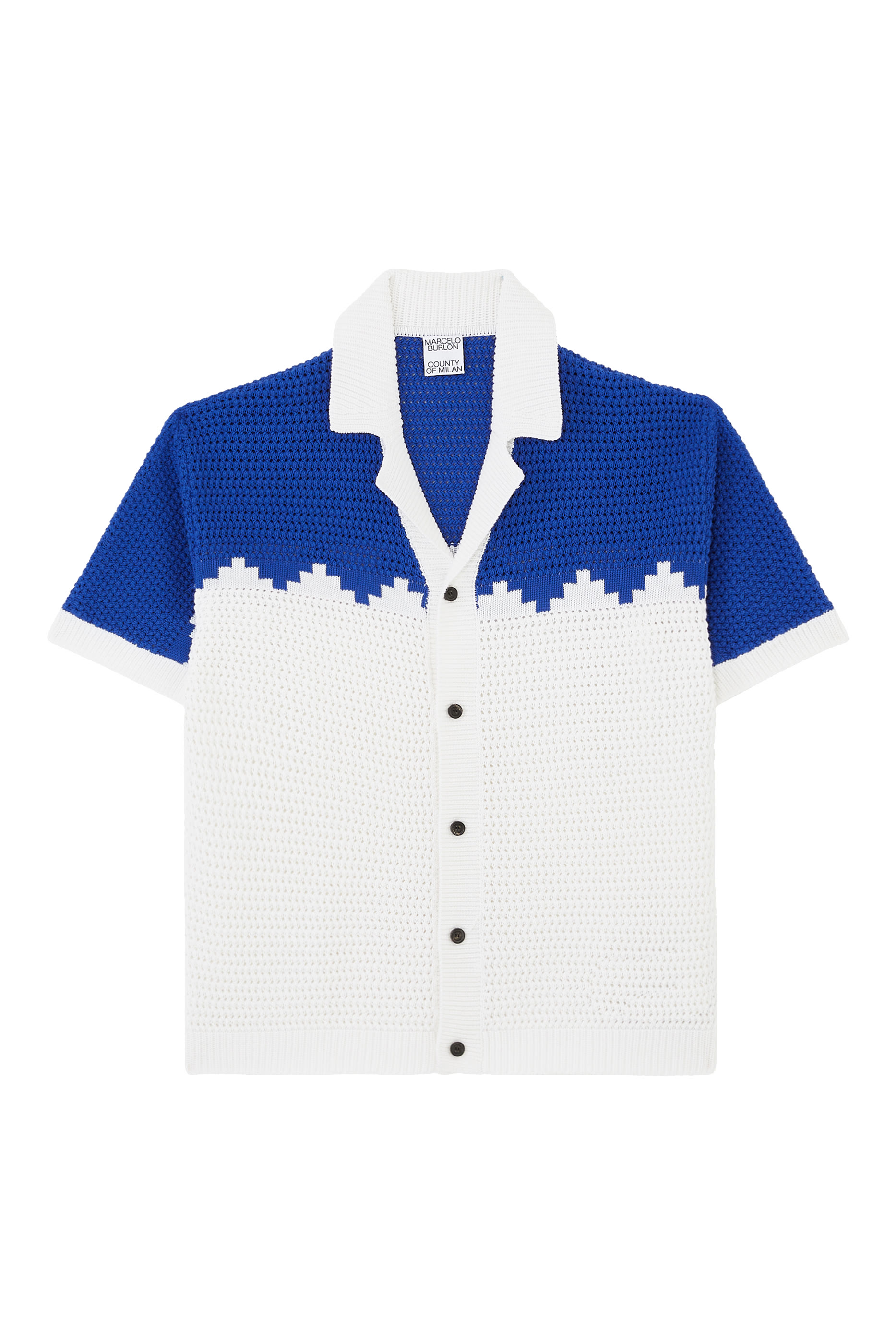 قميص بولو نسيج كروشيه بشعار الماركة