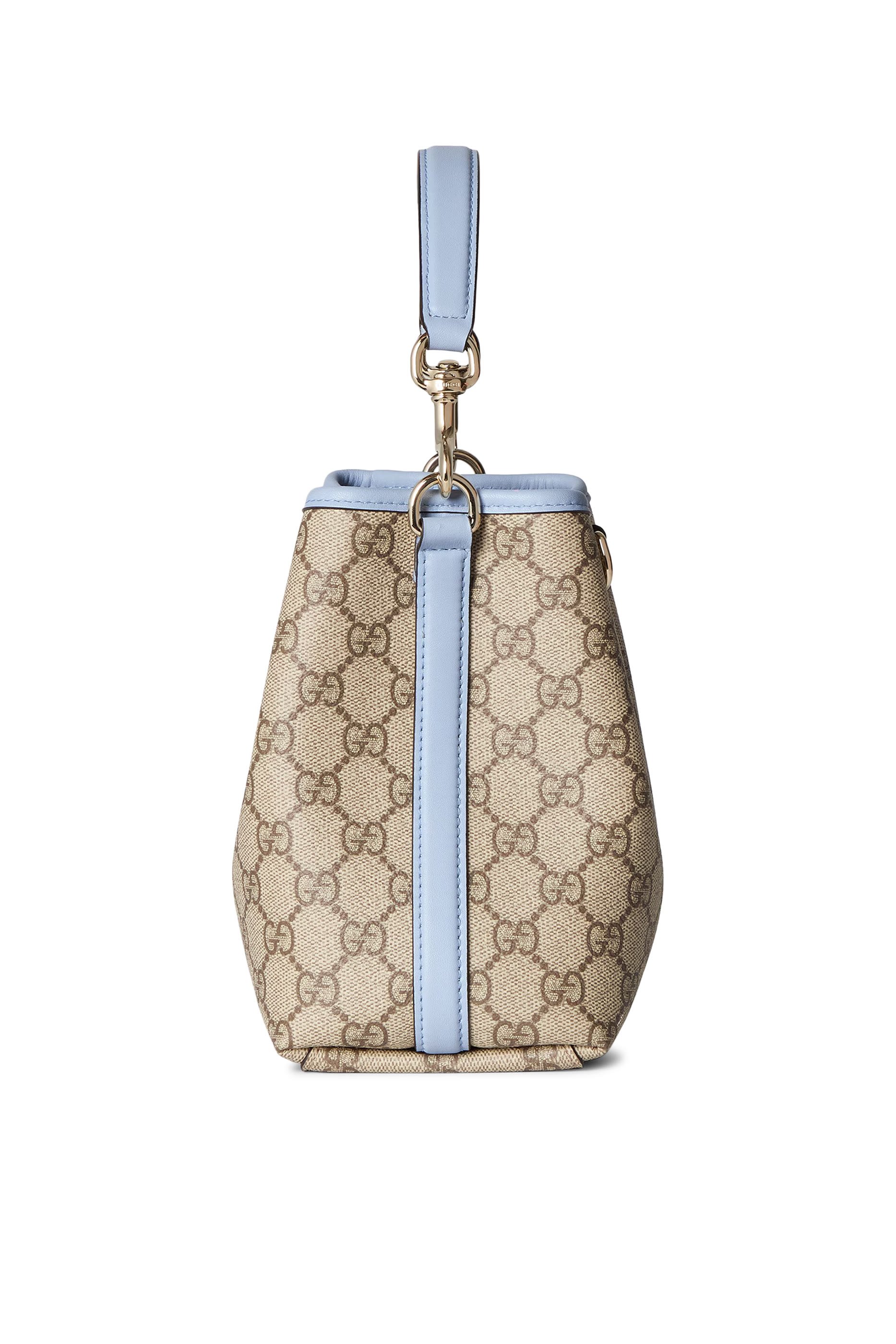 حقيبة باكيت صغيرة بشعار حرفي الماركة