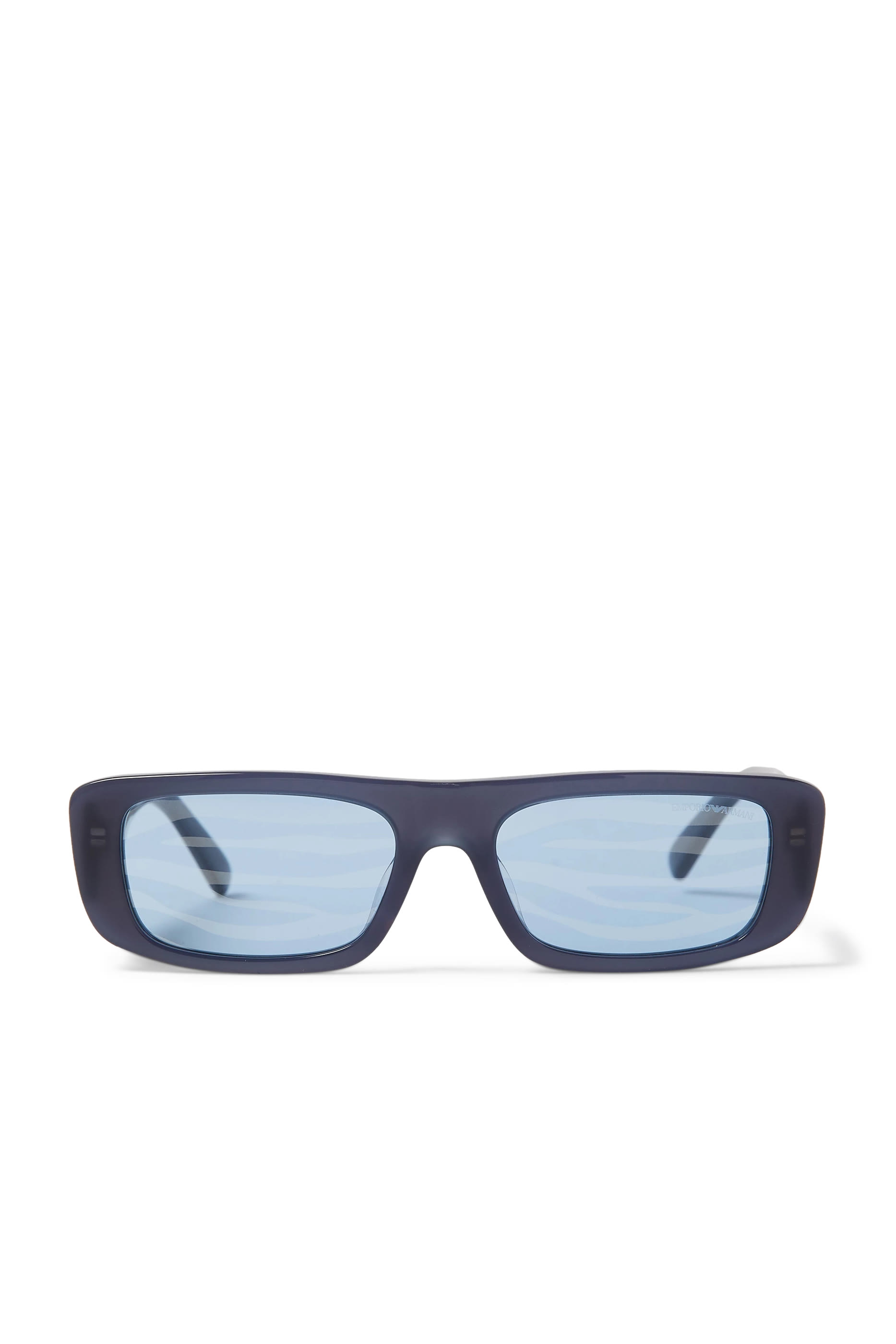 نظارة شمسية بإطار مستطيل ونقشة جلد الفهد