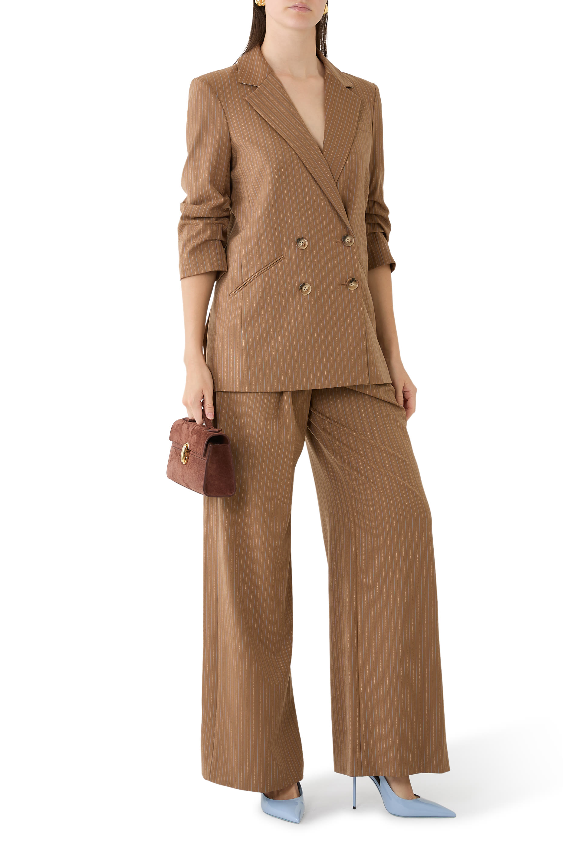 بنطال ريميني بقصة ساق واسعة