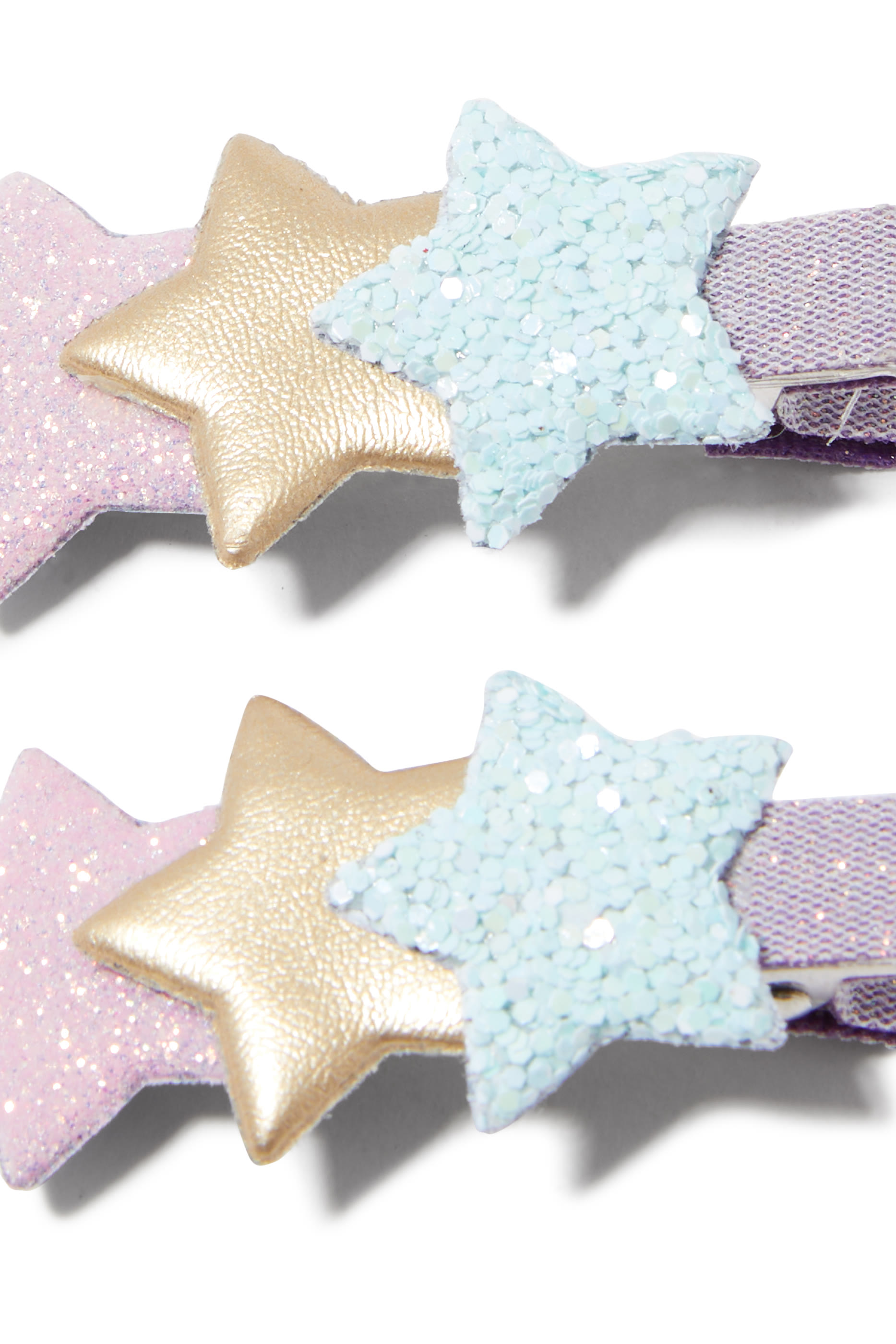 مشابك شعر بتصميم نجوم متعددة طبقات للأطفال