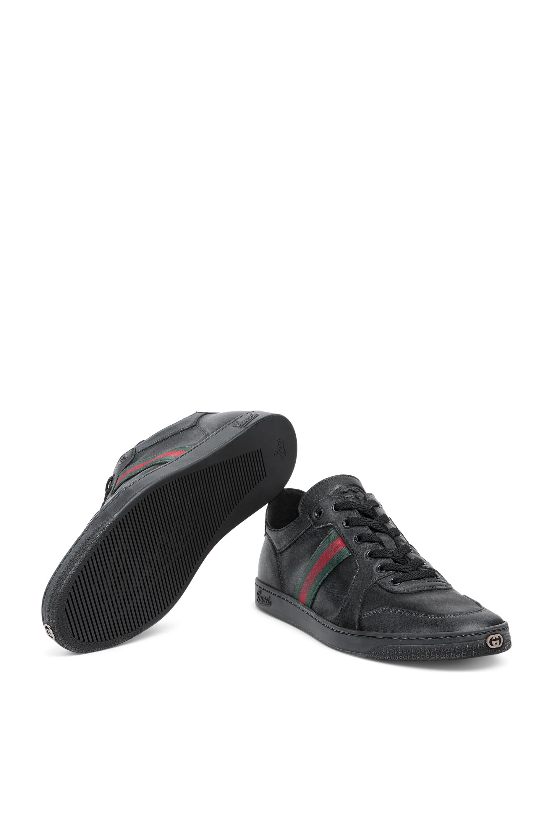 سنيكرز بكاحل منخفض جلد مطاطي