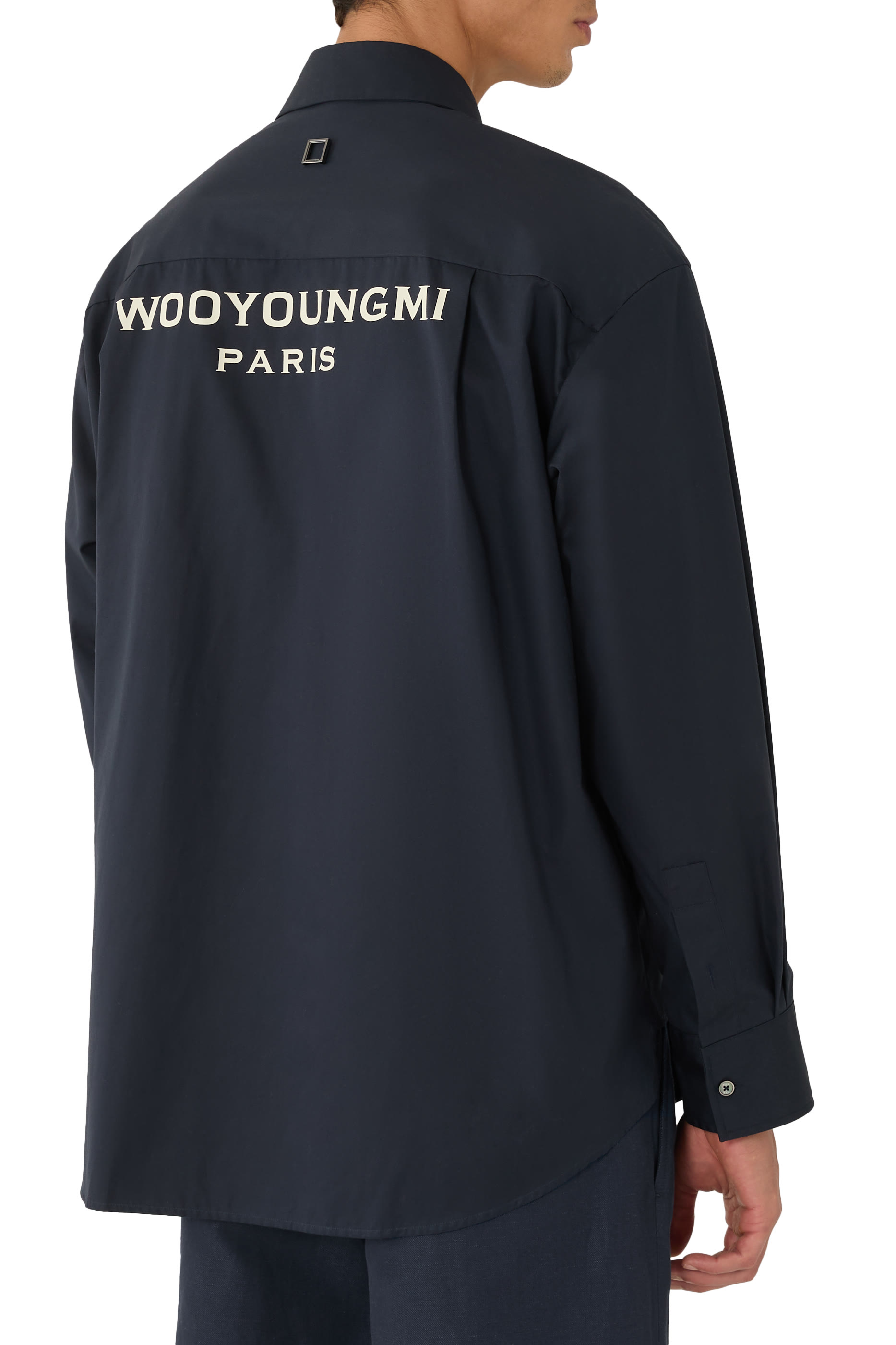  Mint Cotton Back Logo Check Shirt 