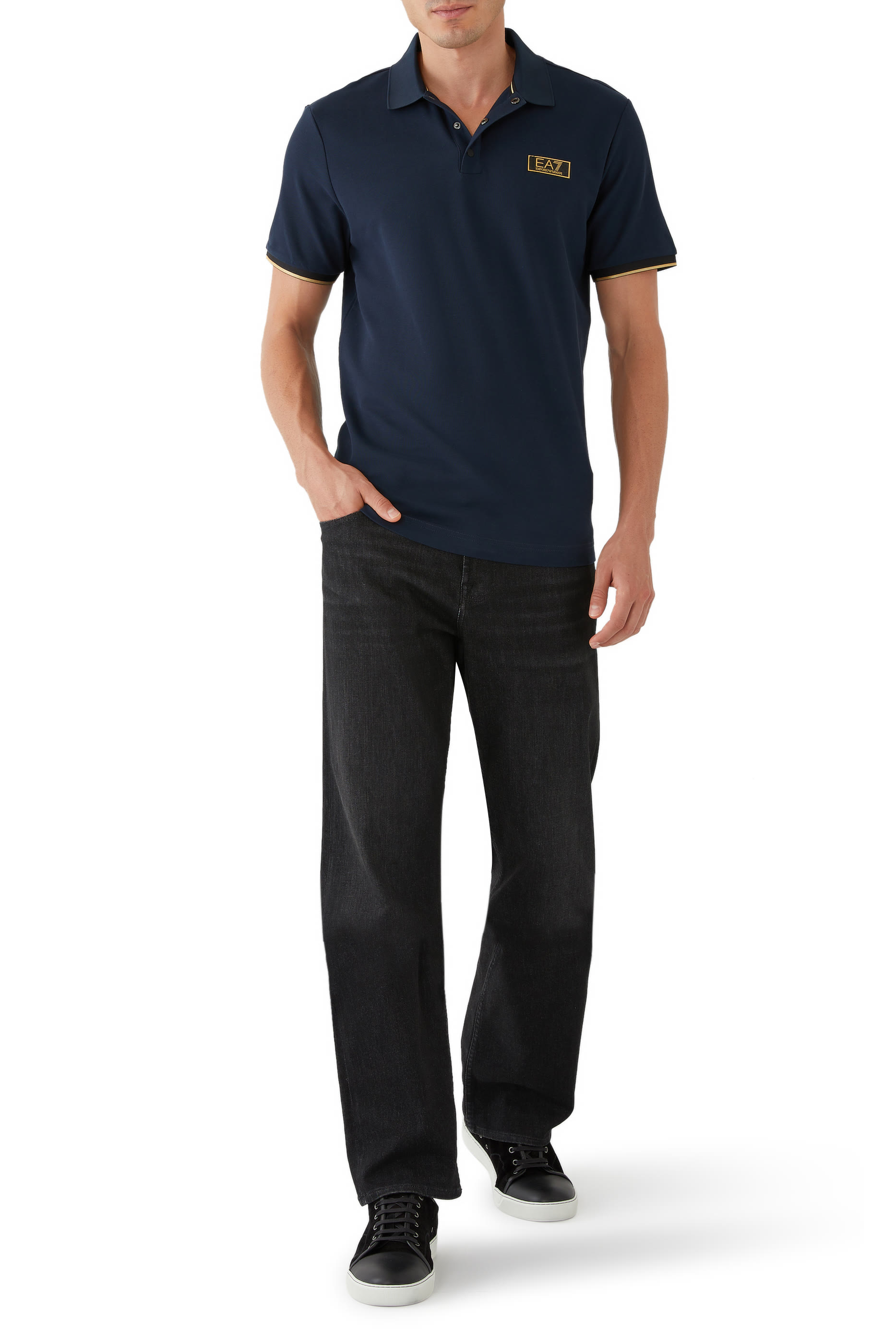 قميص بولو قطن بيما بشعار الماركة