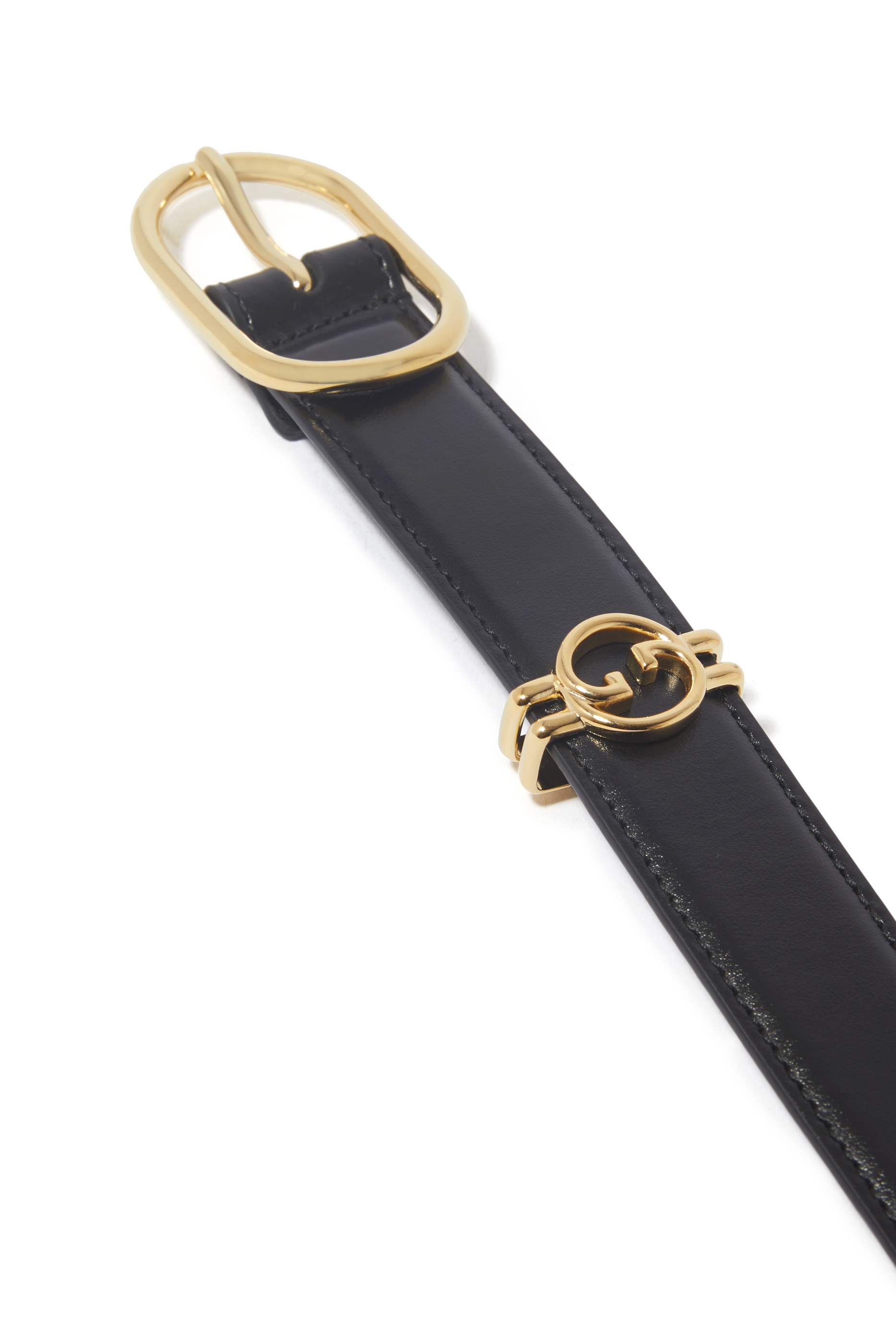 حزام بحلية دائرية بشعار الماركة بتصميم متداخل