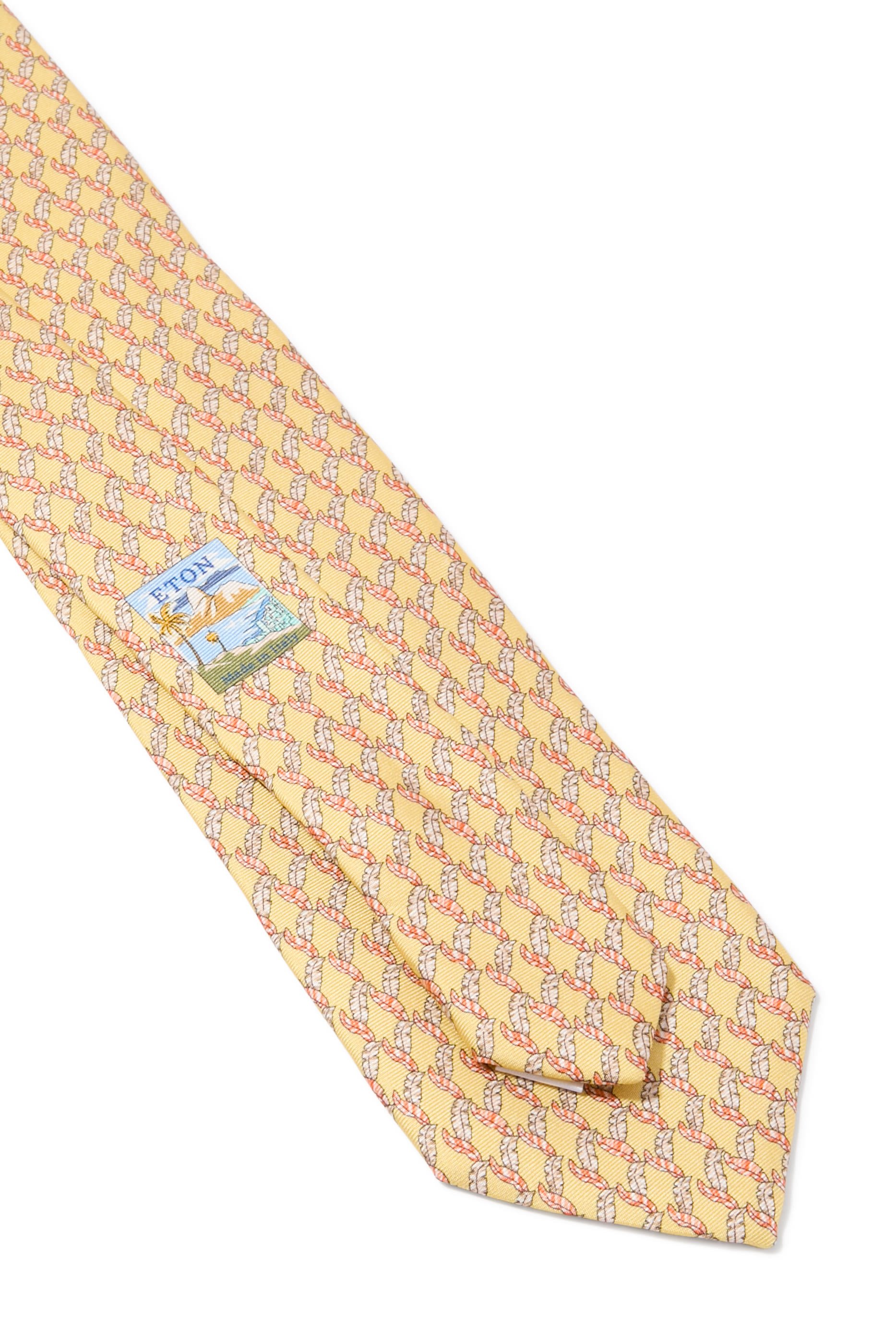 ربطة عنق بنقشات ريش حرير