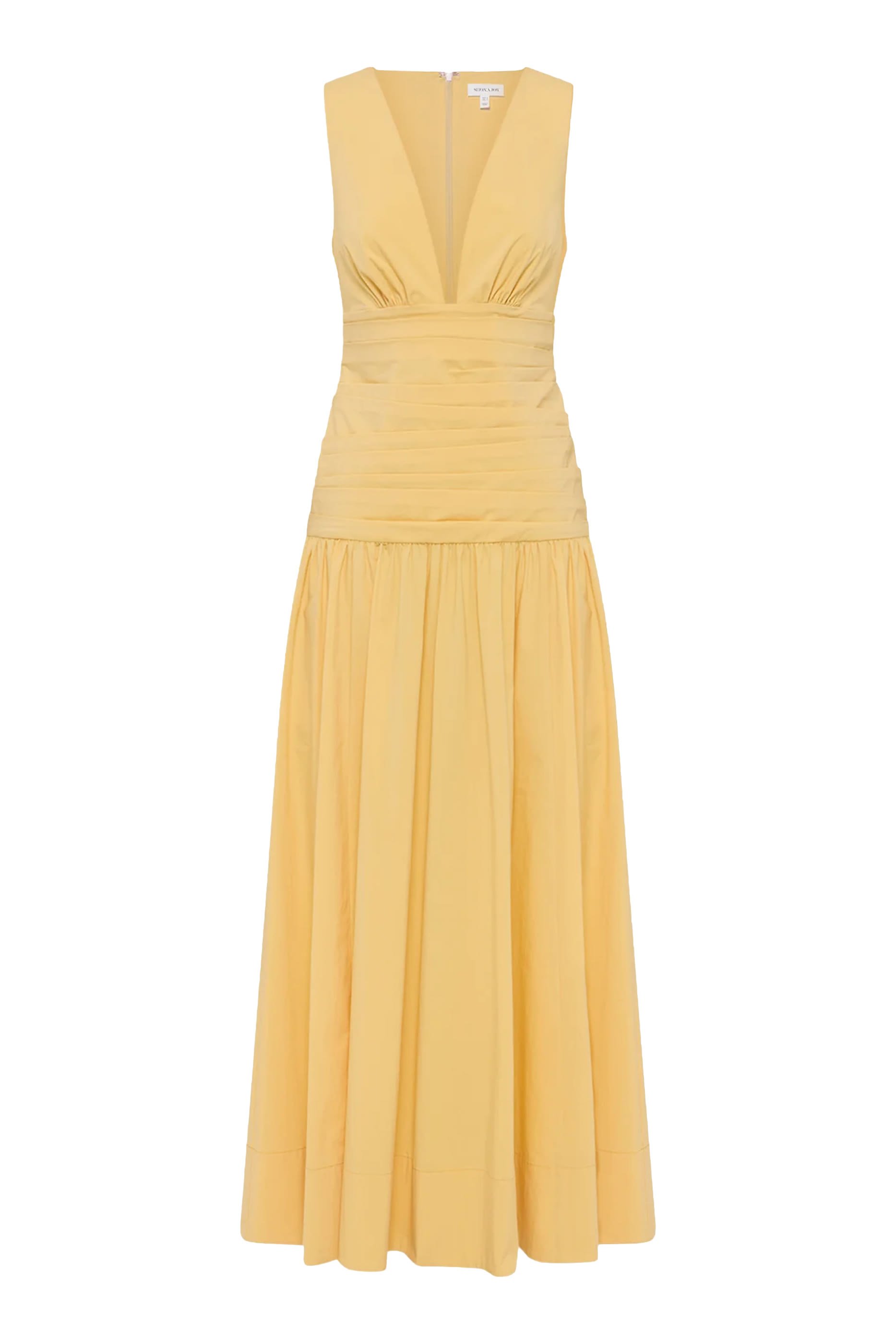 فستان كامبل طويل بكشكش