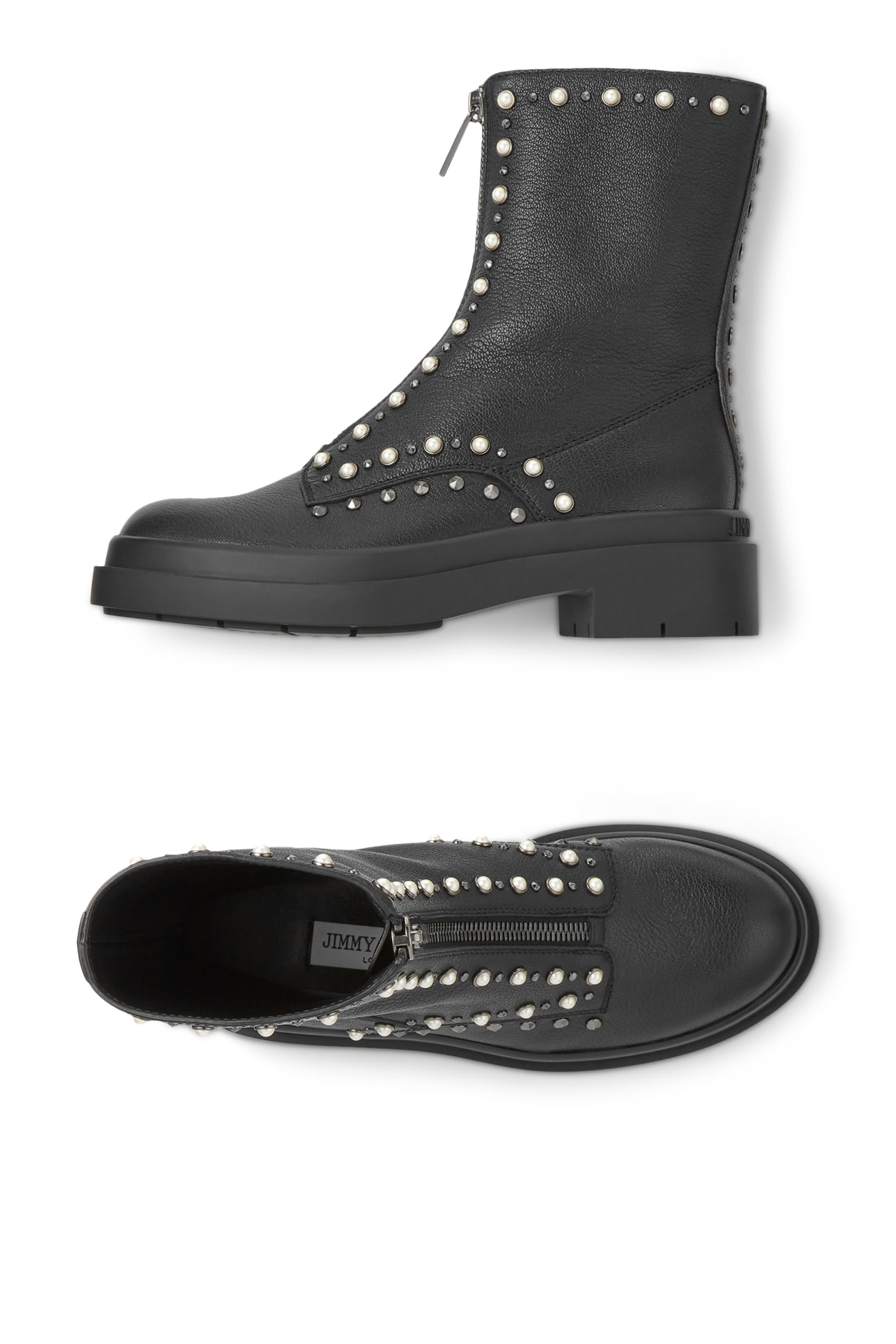 بوت نولا 50 جلد مزين باللؤلؤ