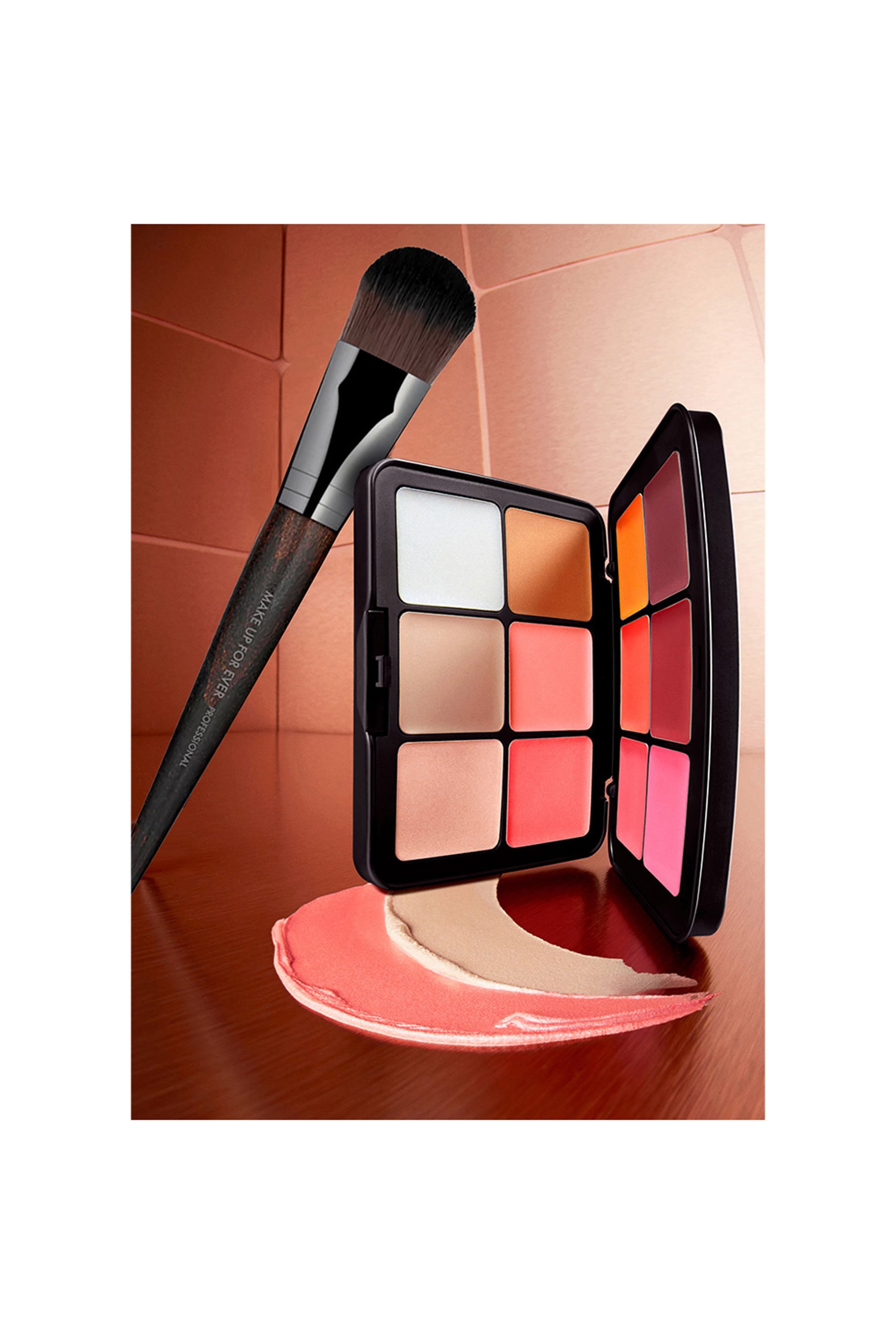 لوحة ظلال أحمر خدود وهايلايتر اتش دي 