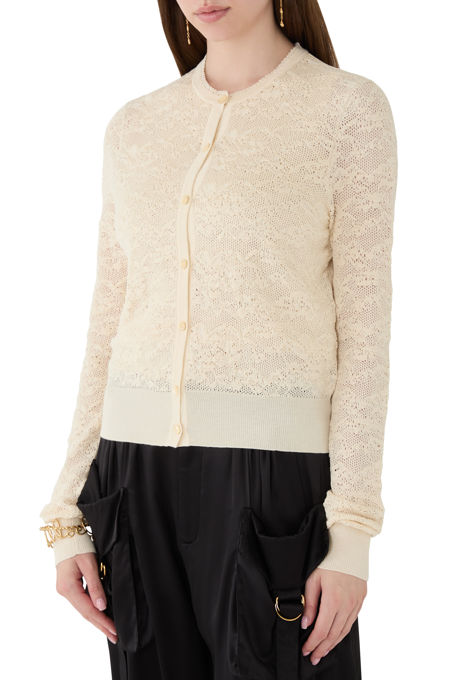 طقم بلوزة منسوجة وكارديجان