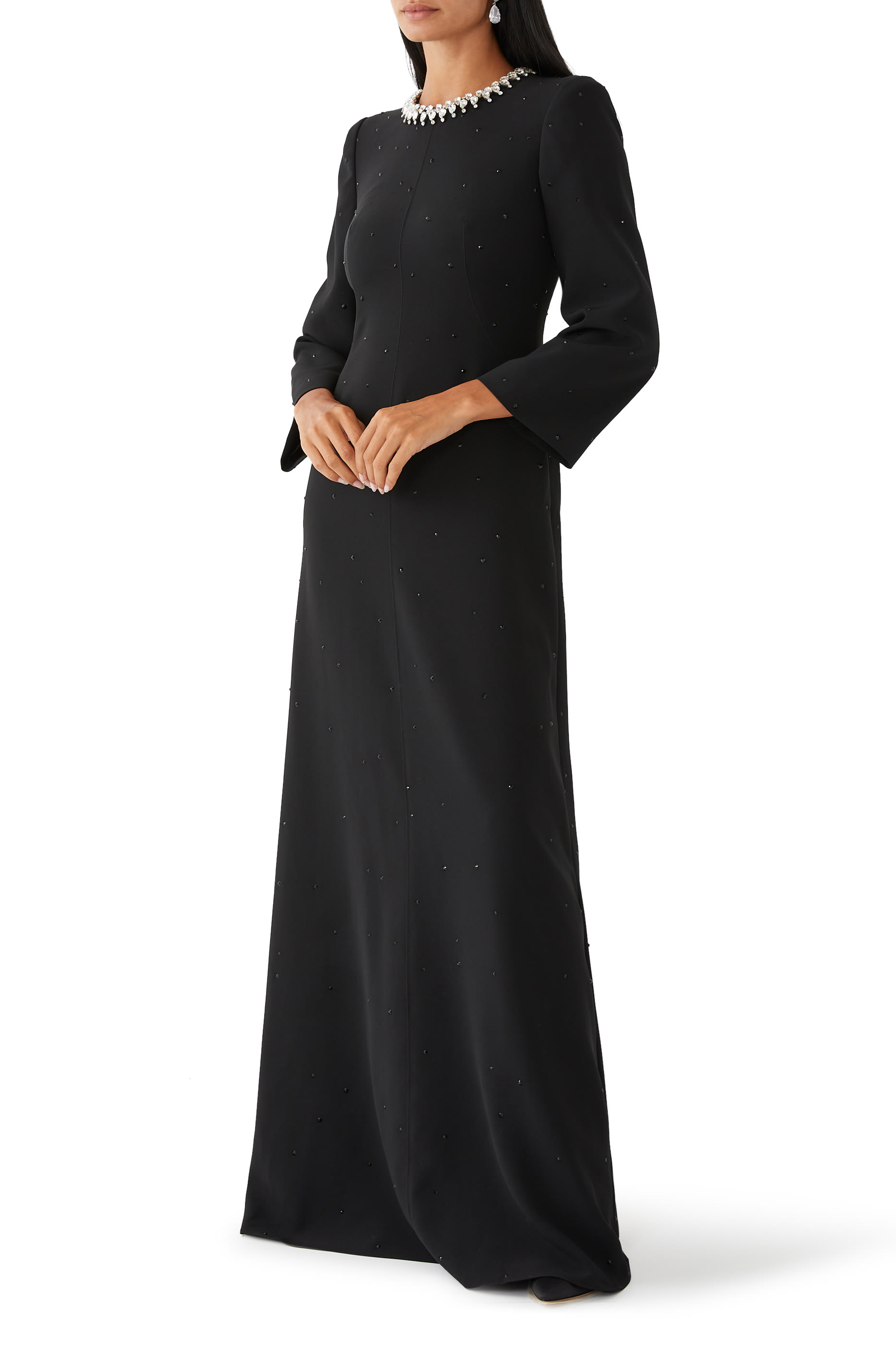 فستان سهرة مارس مرصع بالكريستال