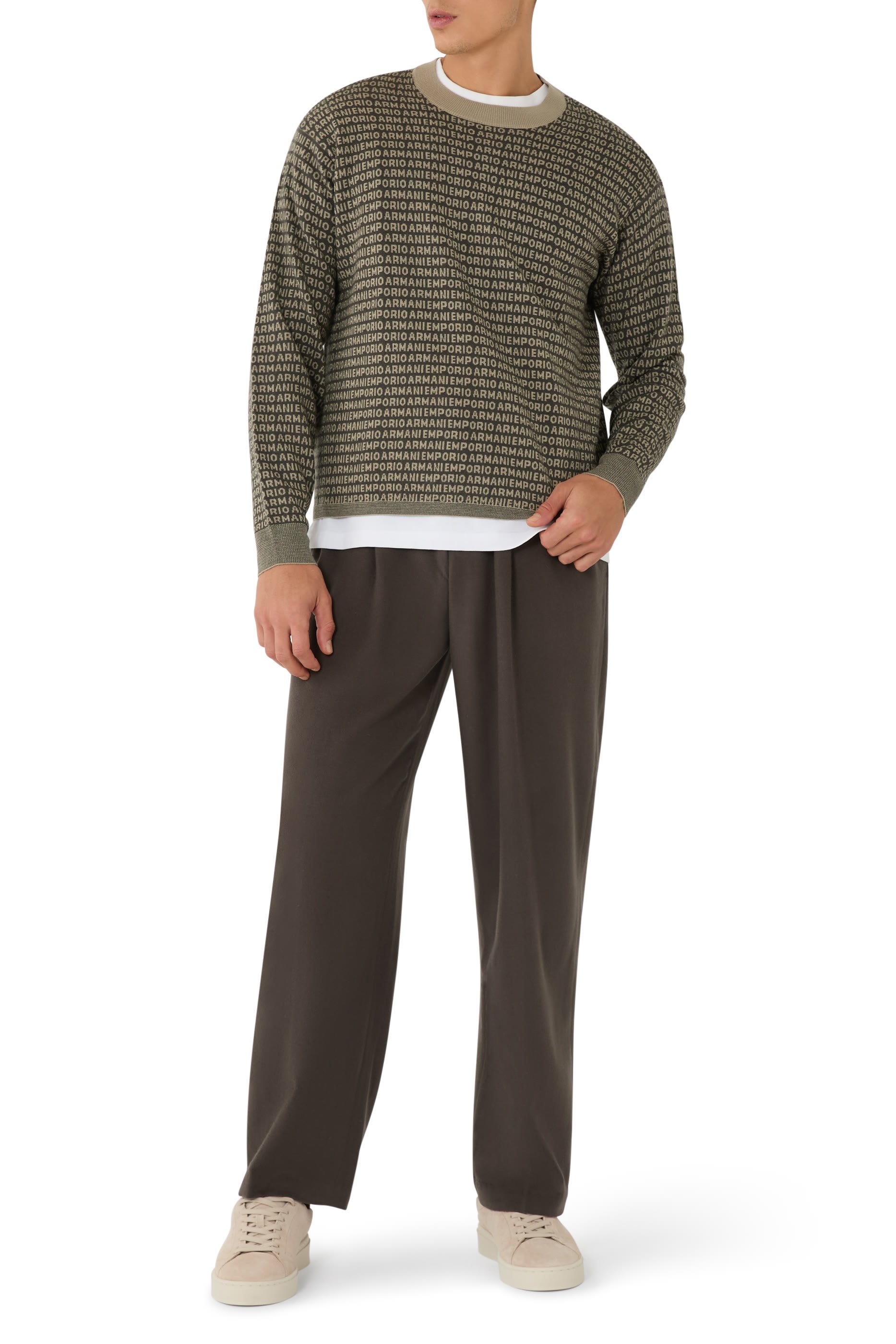 Virgin Wool Trousers with Pleats