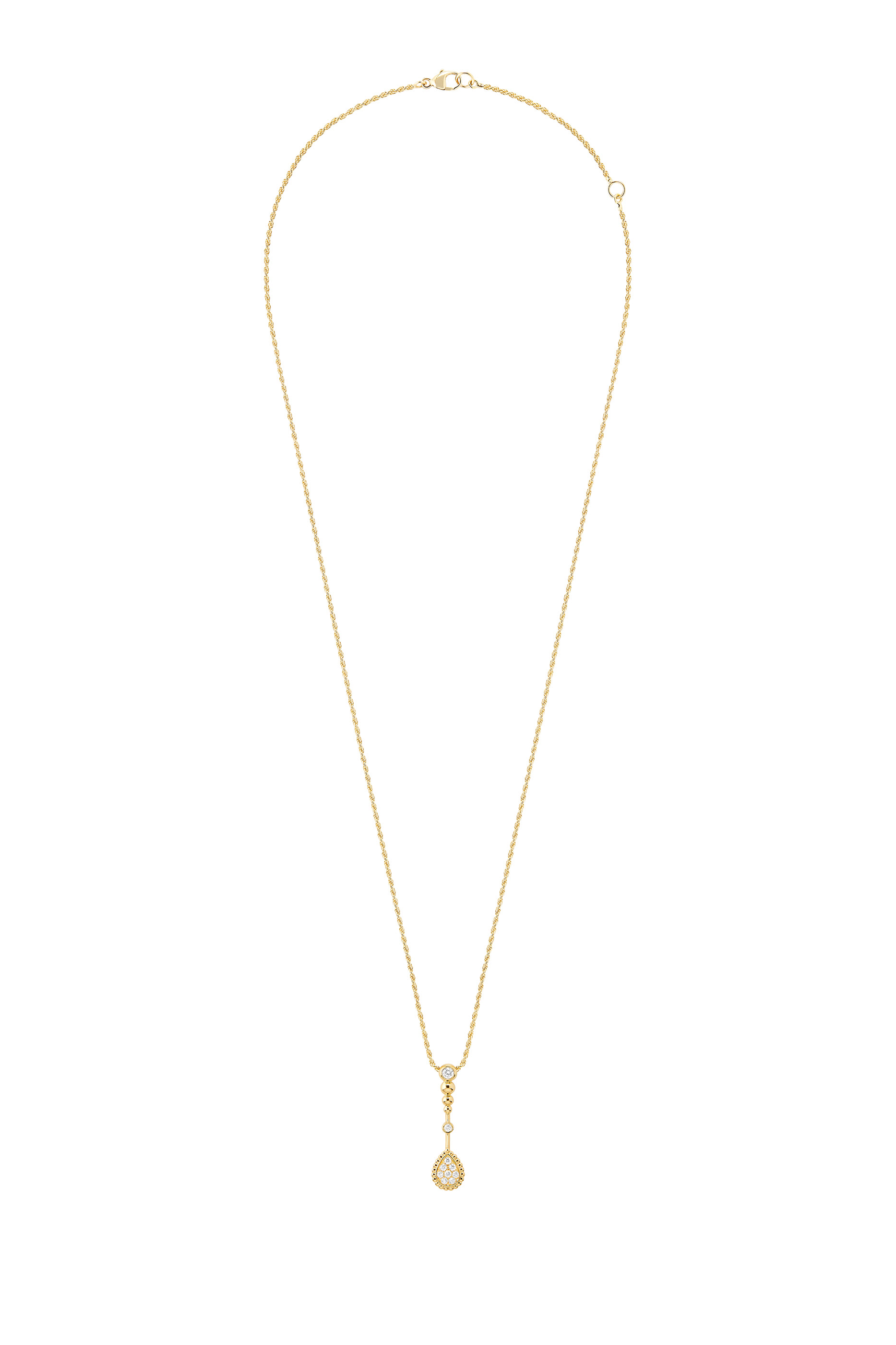 قلادة سيربنت بوهيم XS بدلاية مرصعة بماس، ذهب اصفر عيار 18