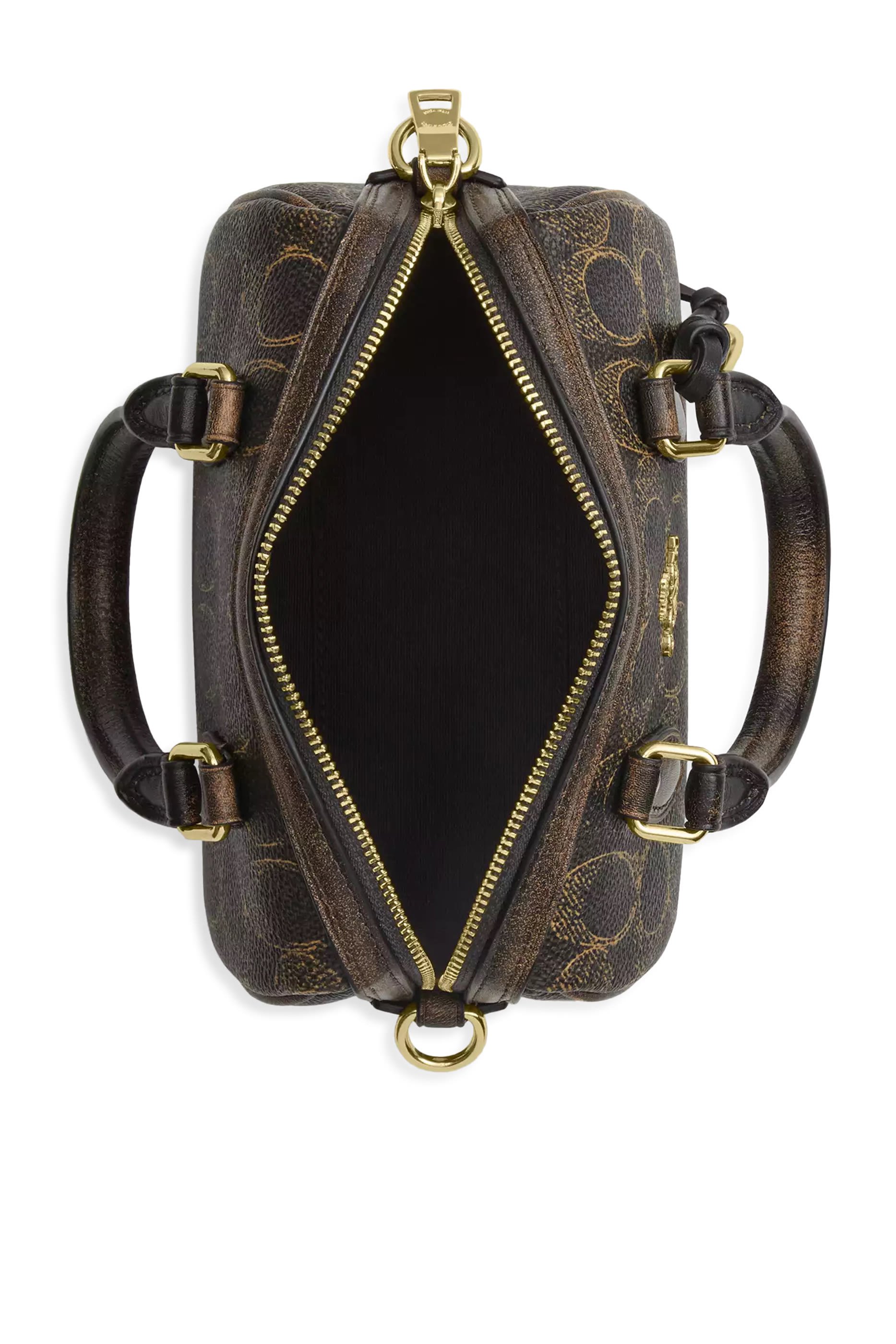 حقيبة كروس روان صغيرة قنب بنقشة شعار الماركة بتصميم قلوب مزينة بحلية