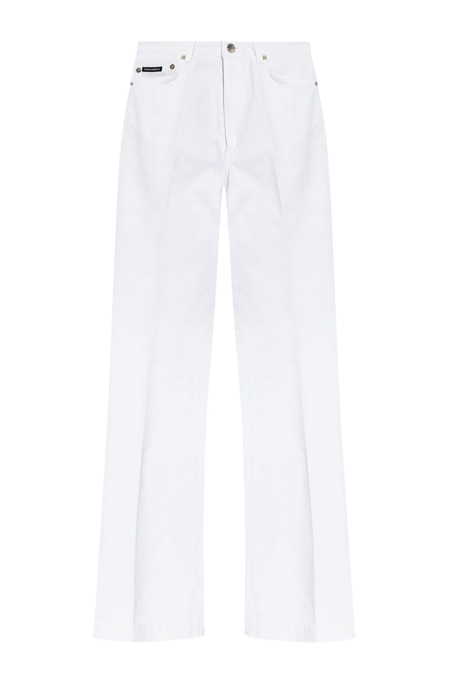 بنطال جينز بقصة واسعة دنيم