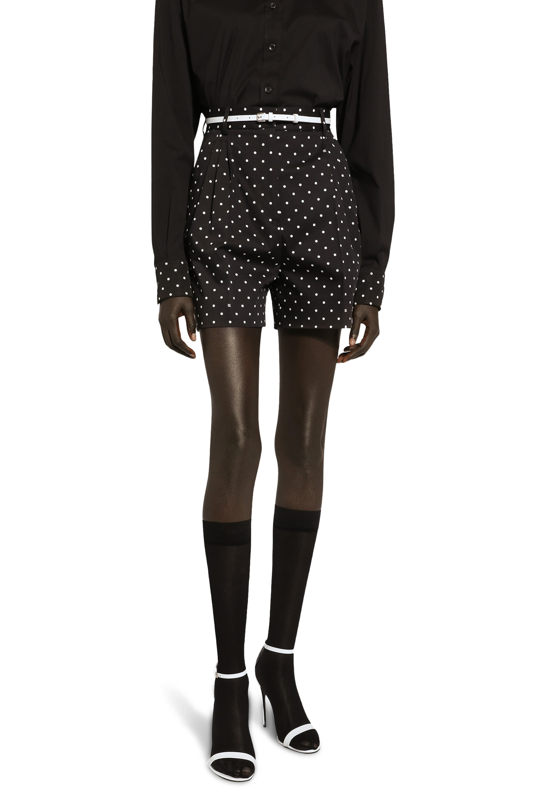 شورت قطن بنقشة نقاط