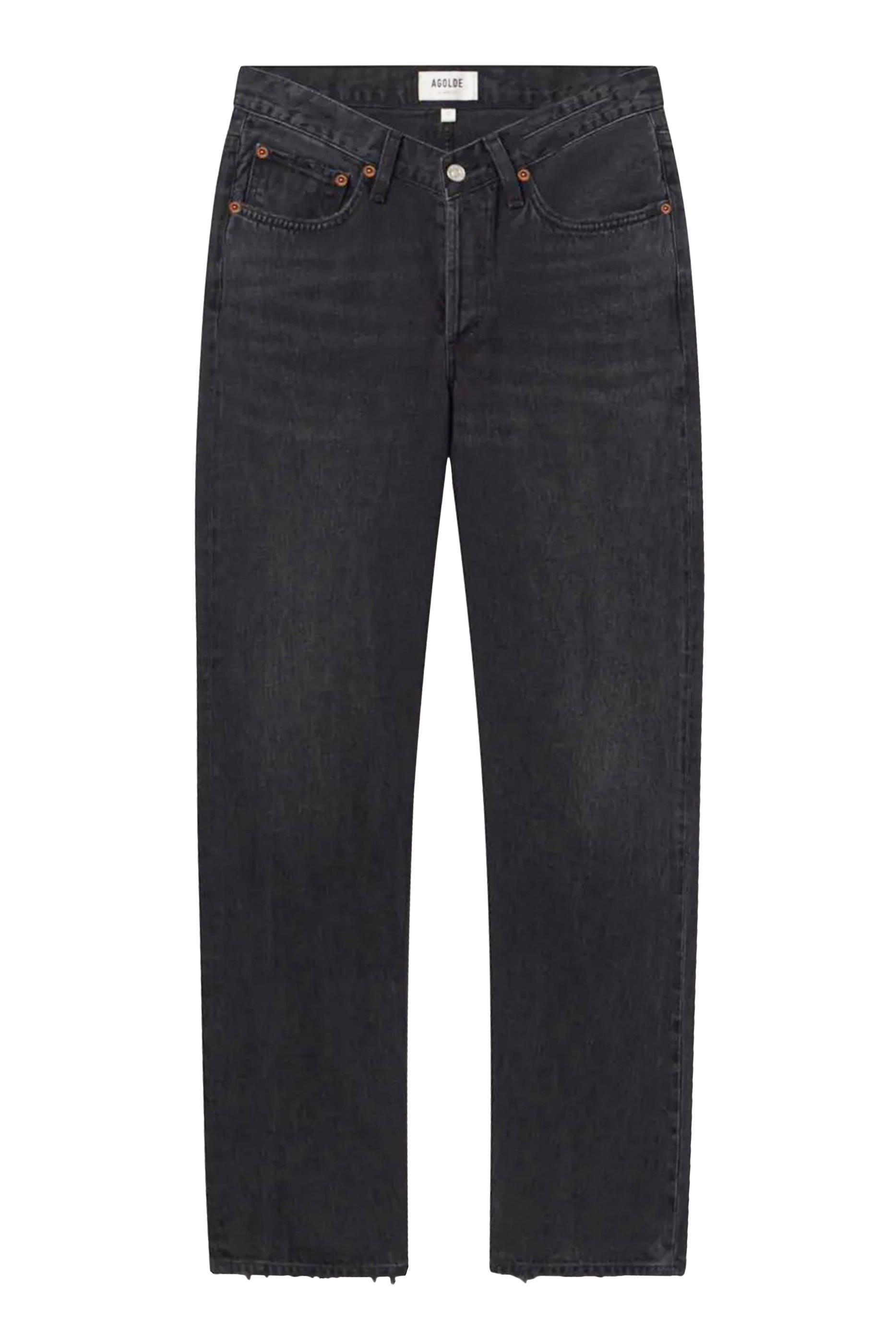 بنطال جينز كيلي بخصر على شكل حرف V