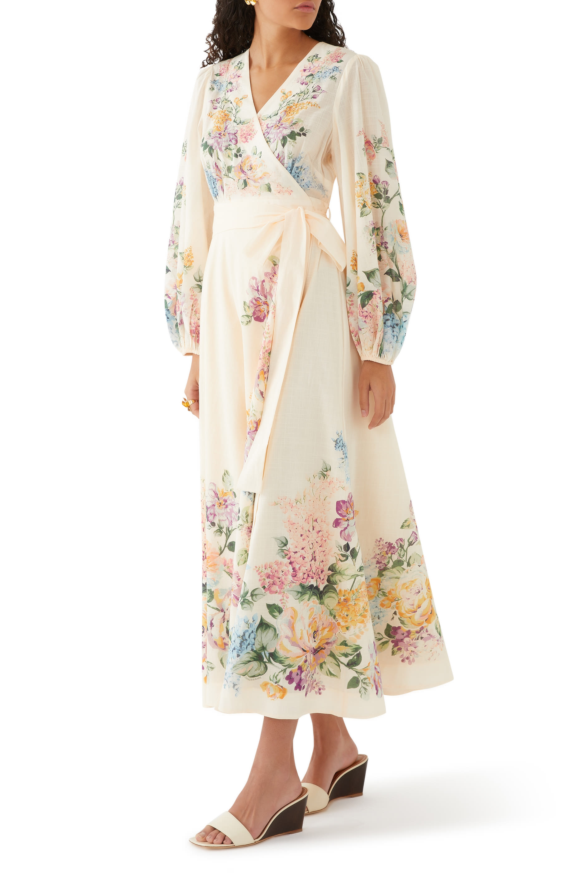 فستان هاليداي متوسط الطول بتصميم ملفوف