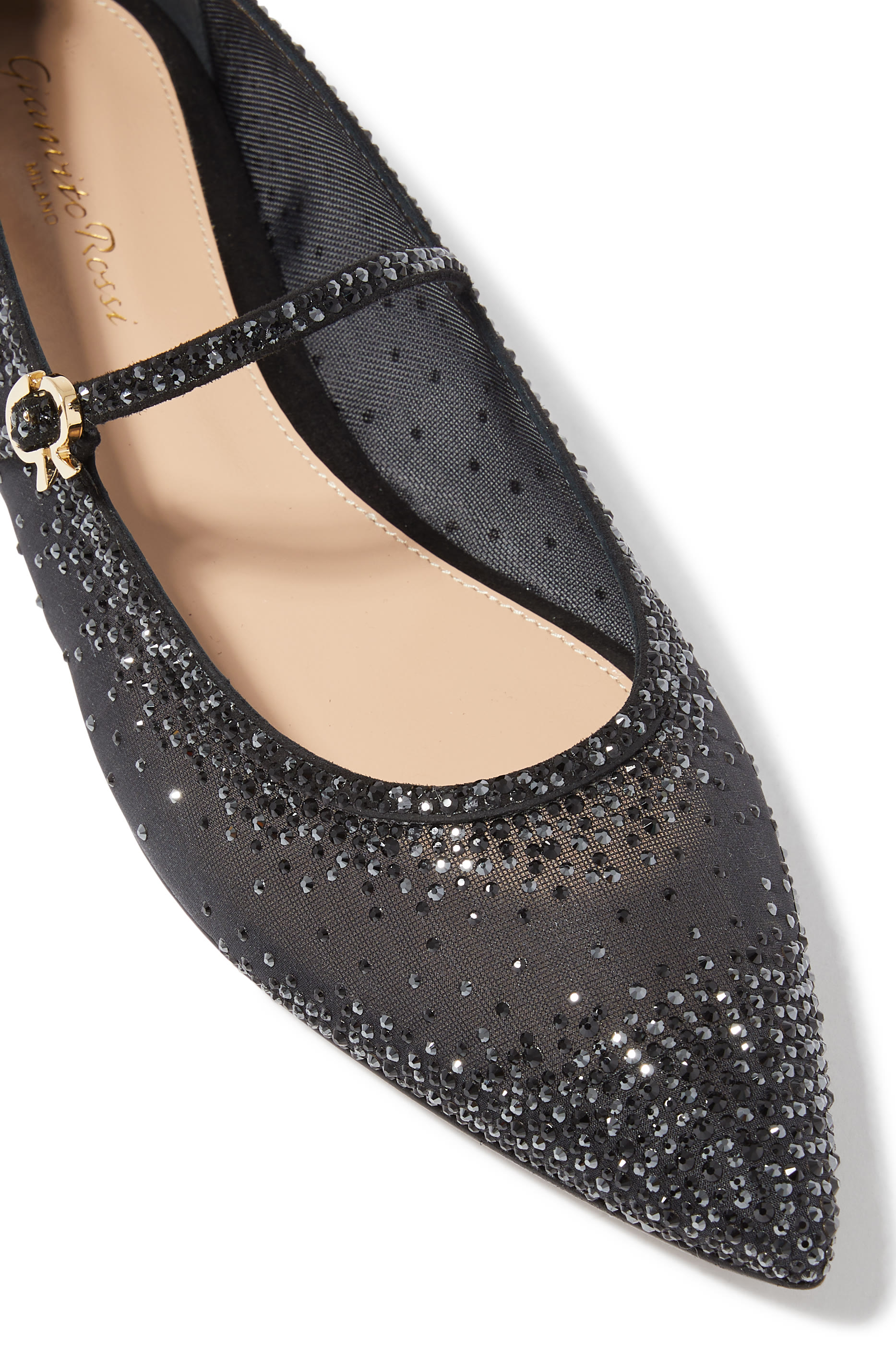 حذاء بالرينا رانيا بكعب مسطح شمواه أورجانزا