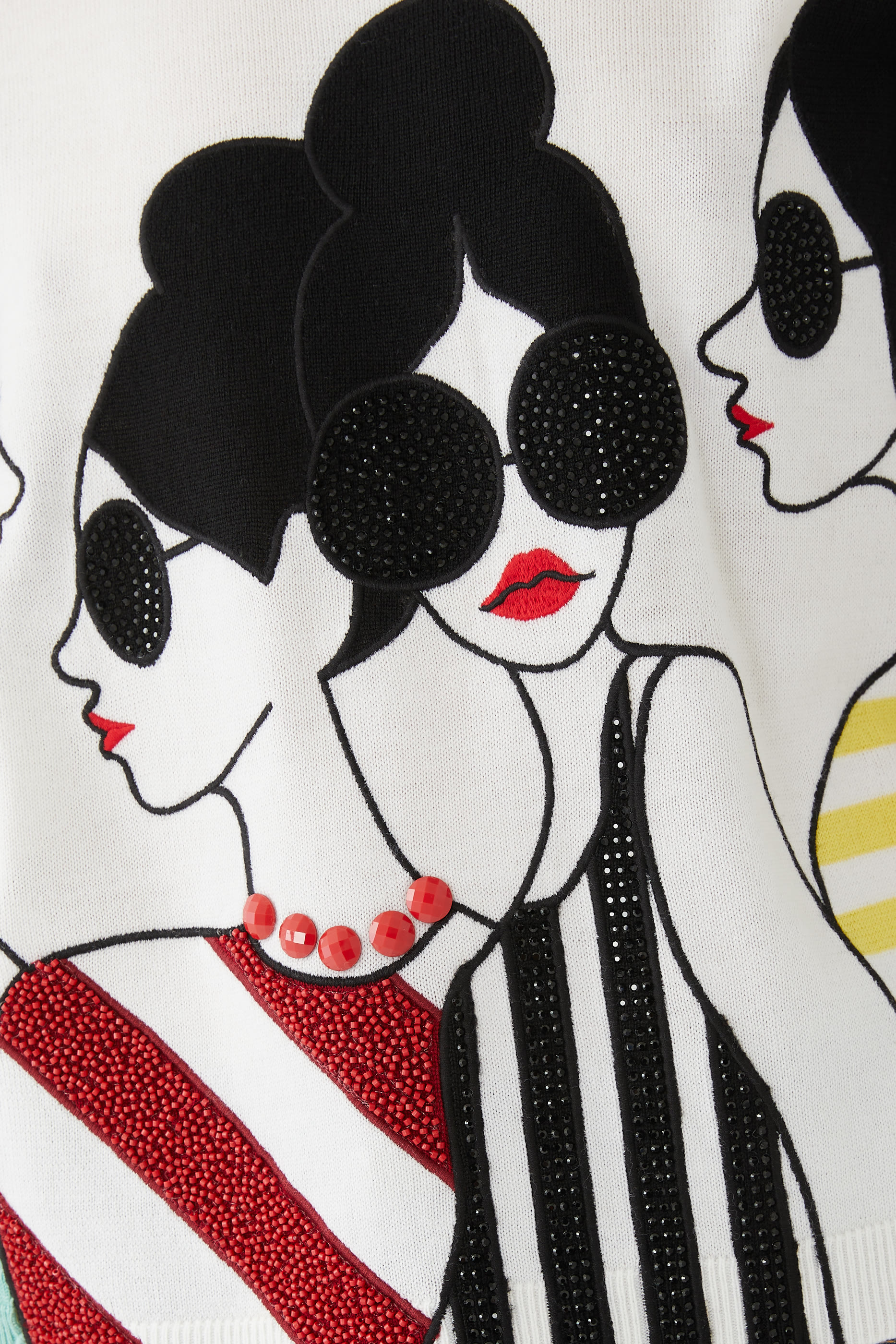 سترة جليسون ستيس بنقشة وجوه