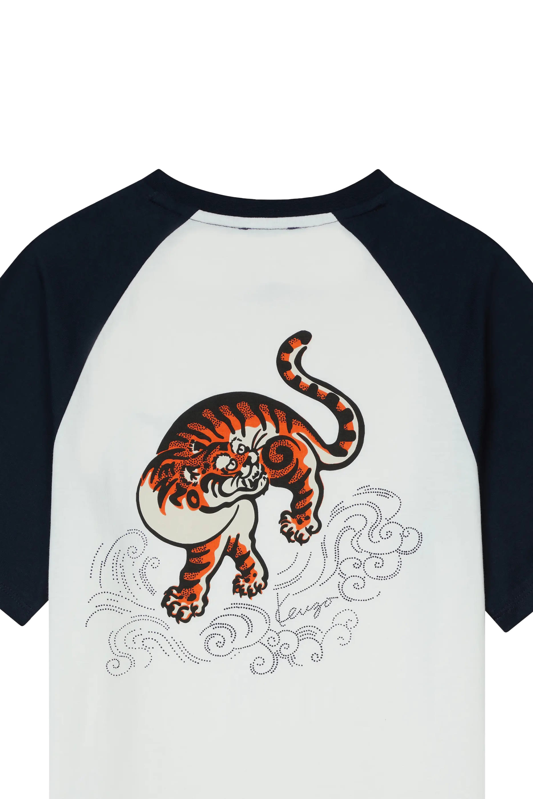 تيشيرت بأكمام رغلان ونقشة نمر غرافيكية للأطفال