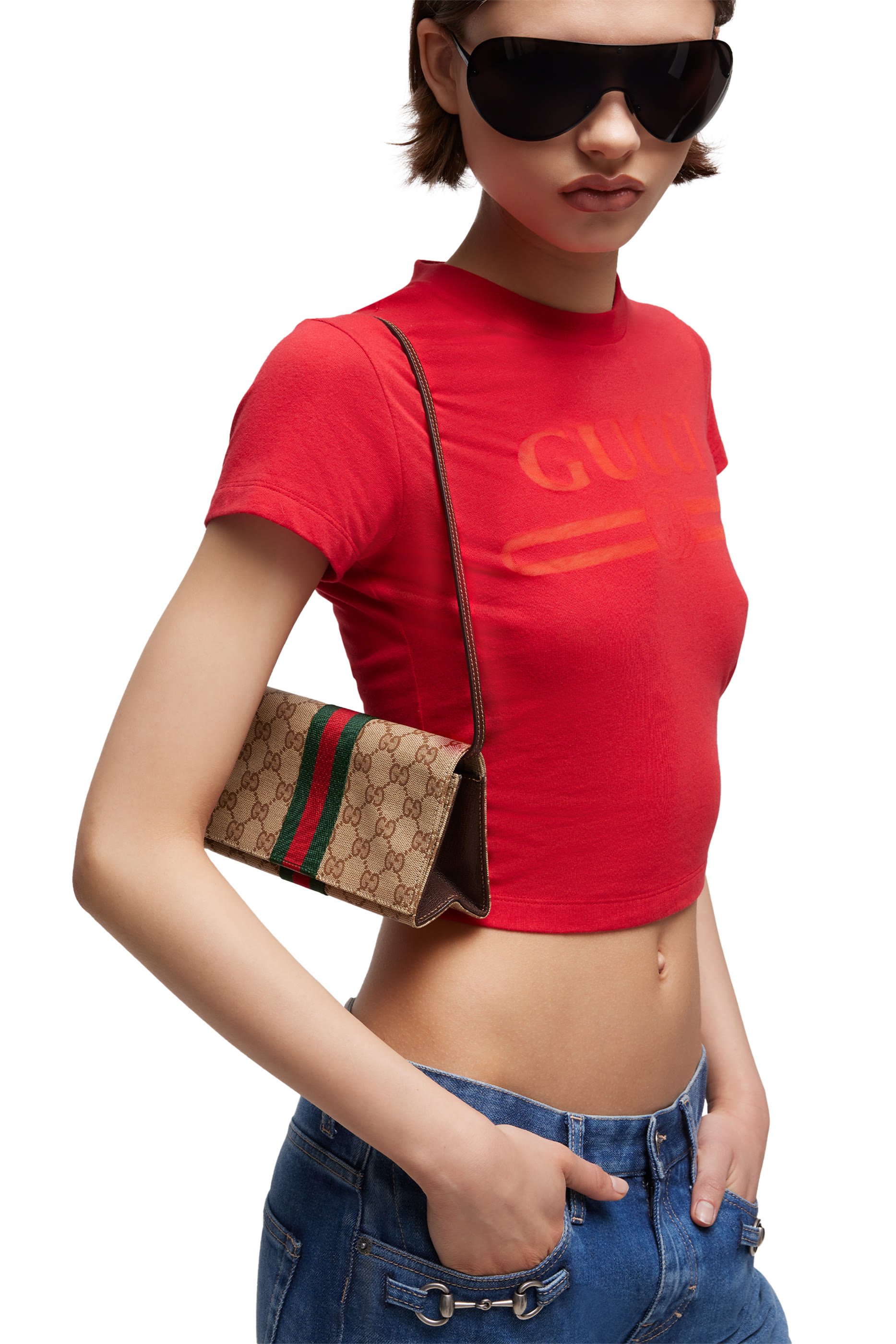 حقيبة صغيرة بحمالة وشريط ويب