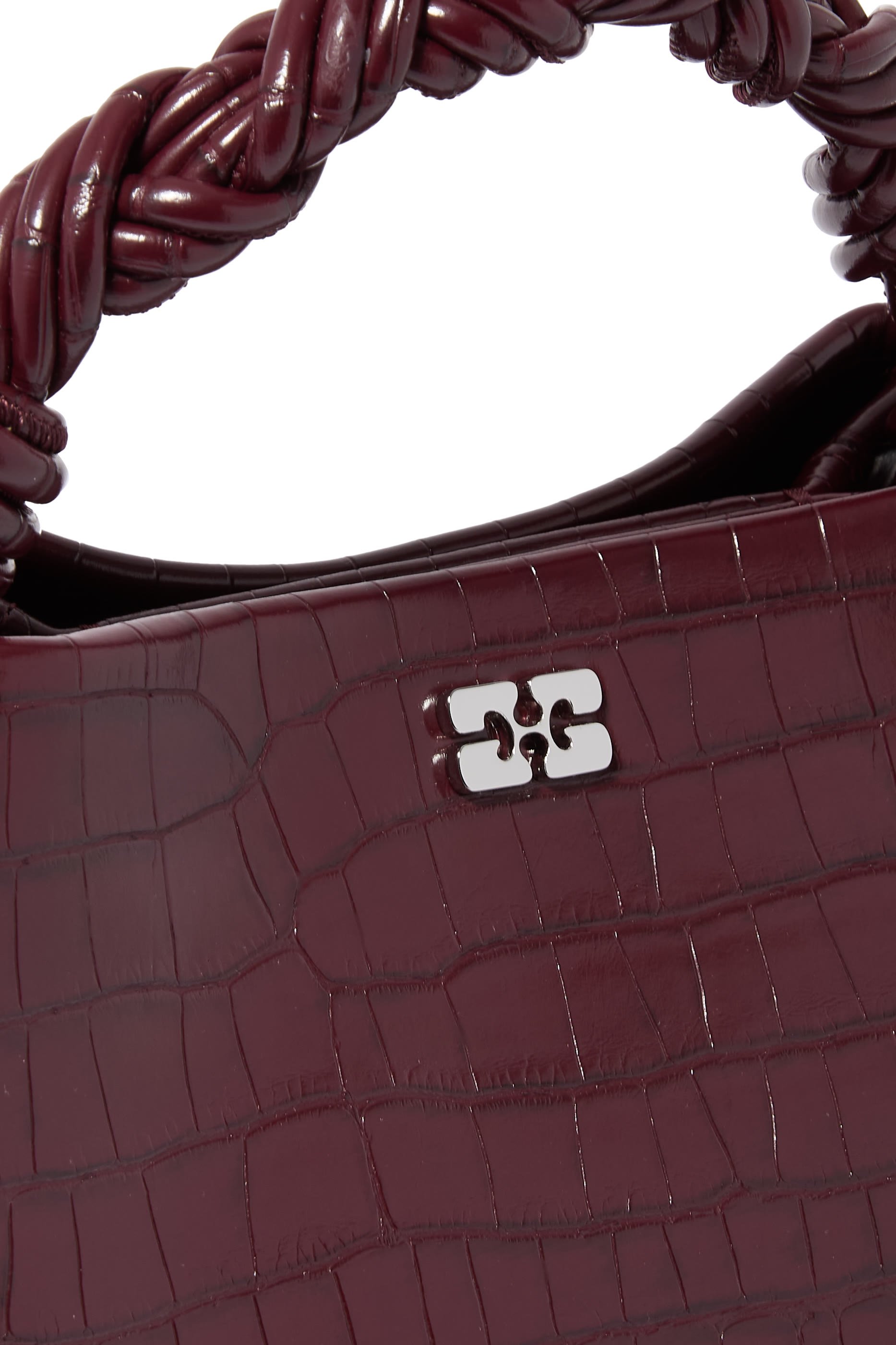 حقيبة بو صعيرة بنقشة جلد التمساح