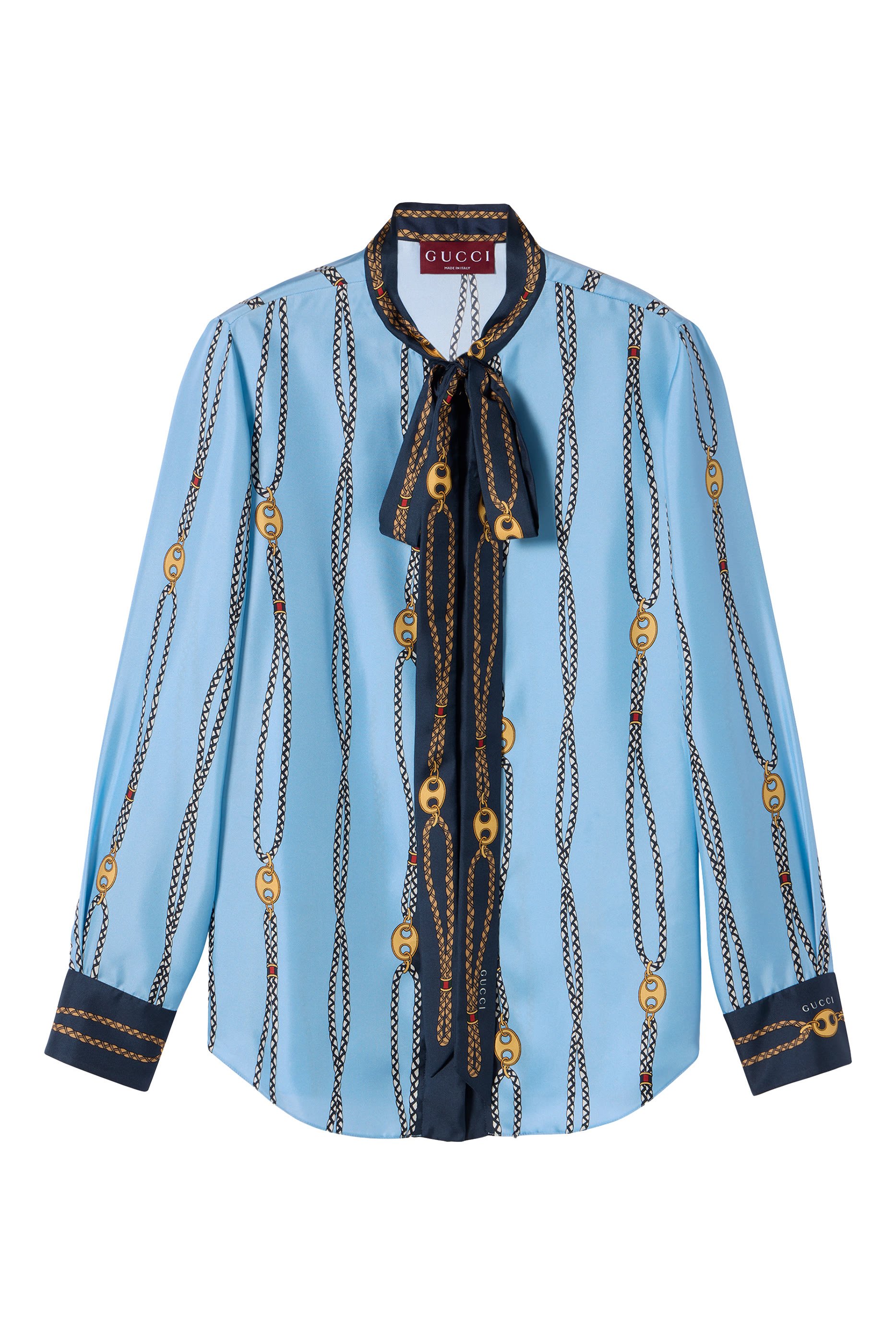 قميص بطبعات حرير تويل