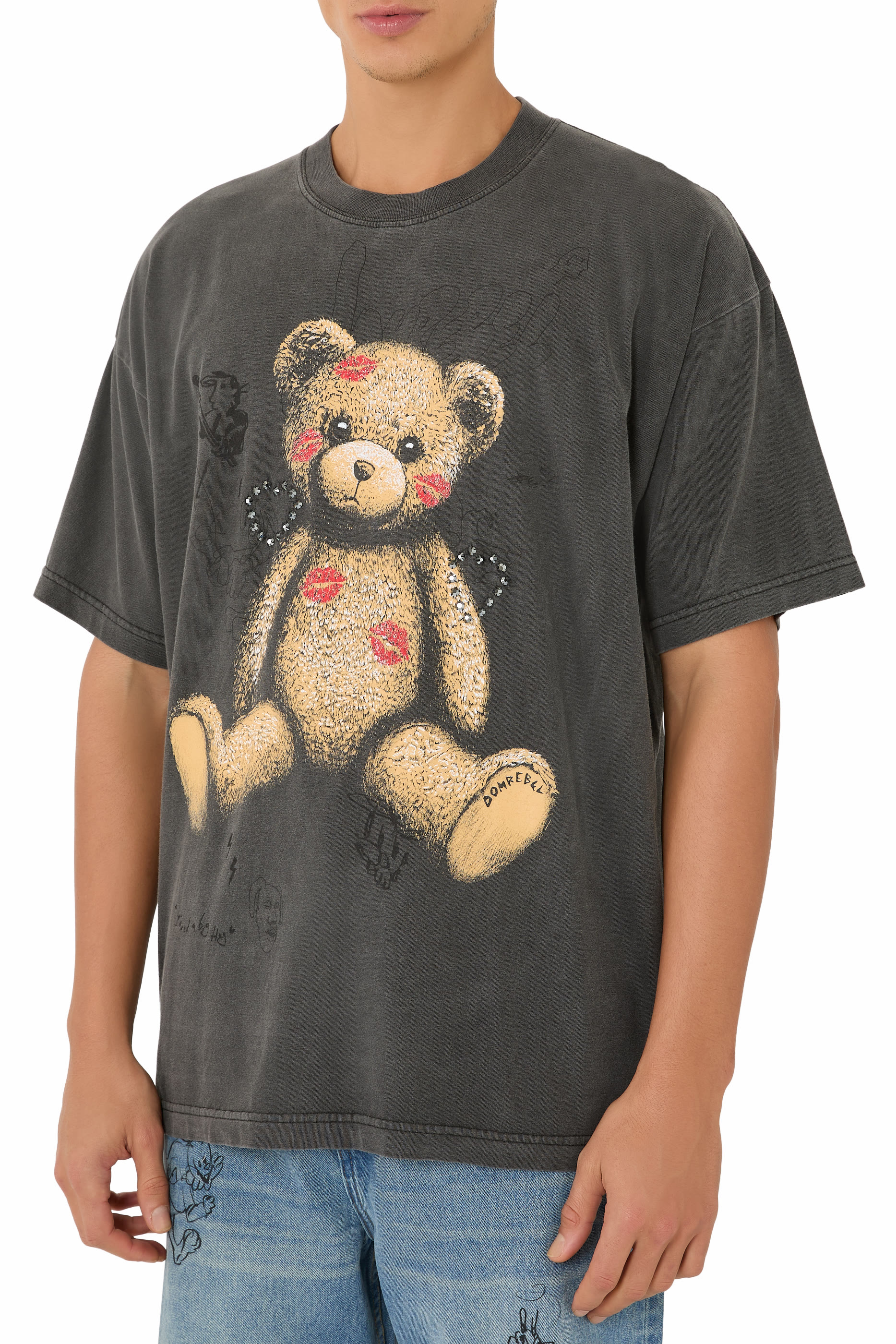 تيشيرت سموتش بقصة مربعة قطن