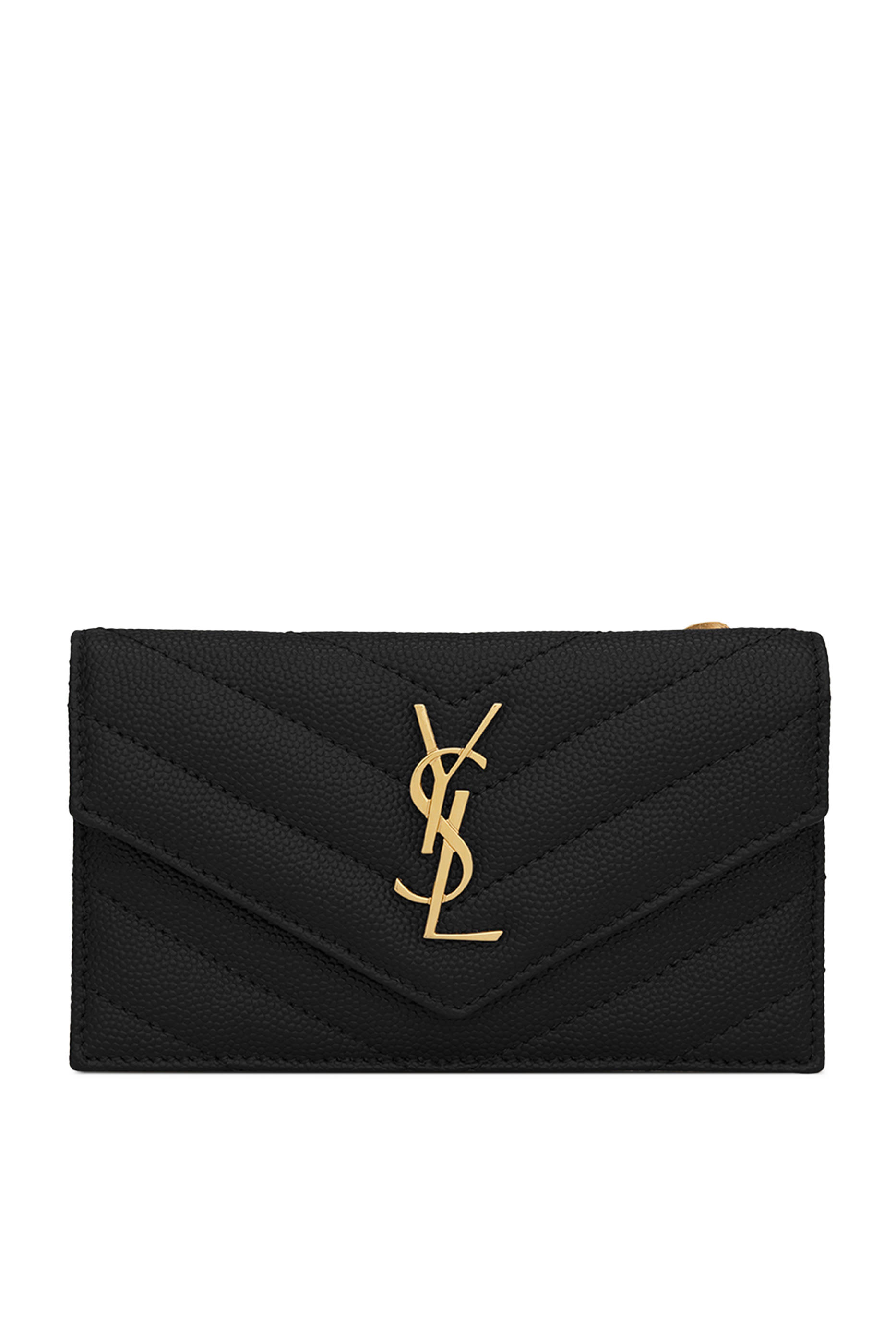 حافظة بطاقات فراجمنتس بغطاء قلاب وشعار الماركة جلد بارز الملمس مبطّن