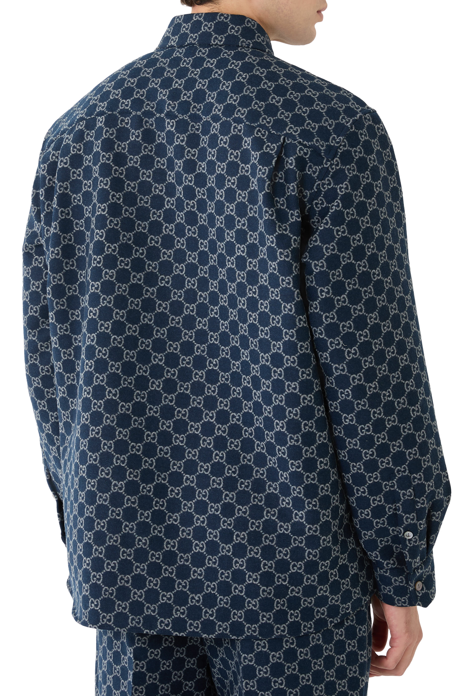 قميص فلانيل ناعم بنقشة حرفي الماركة 