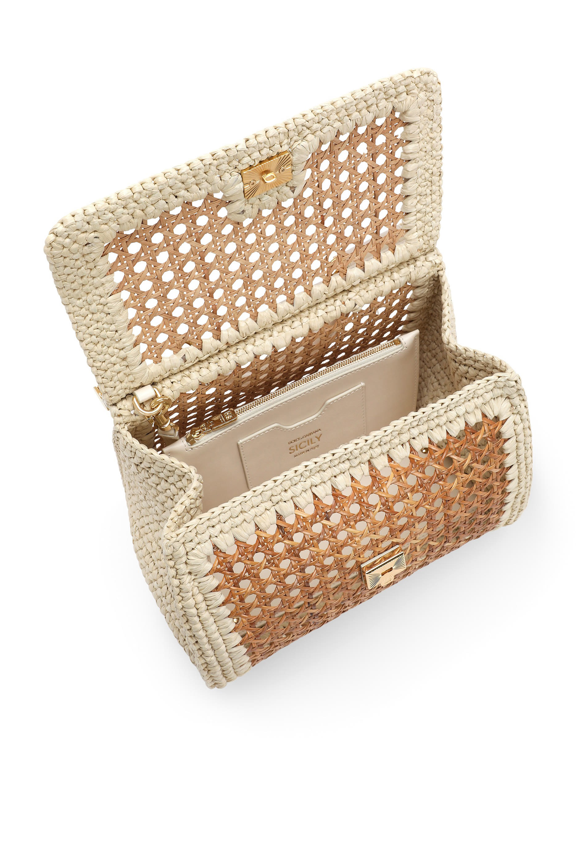 حقيبة يد سيسلي كبيرة قش فيينا