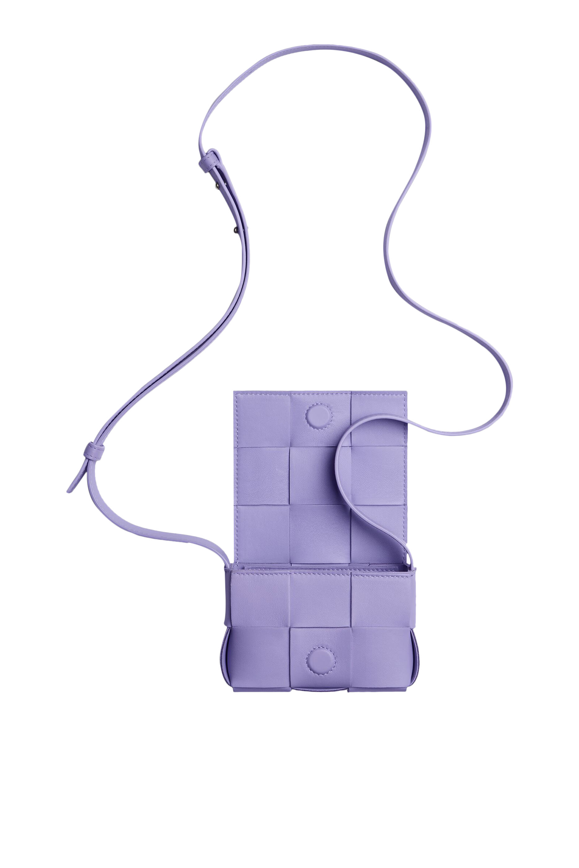 حقيبة كاسيت كروس صغيرة بالتصميم المجدول 