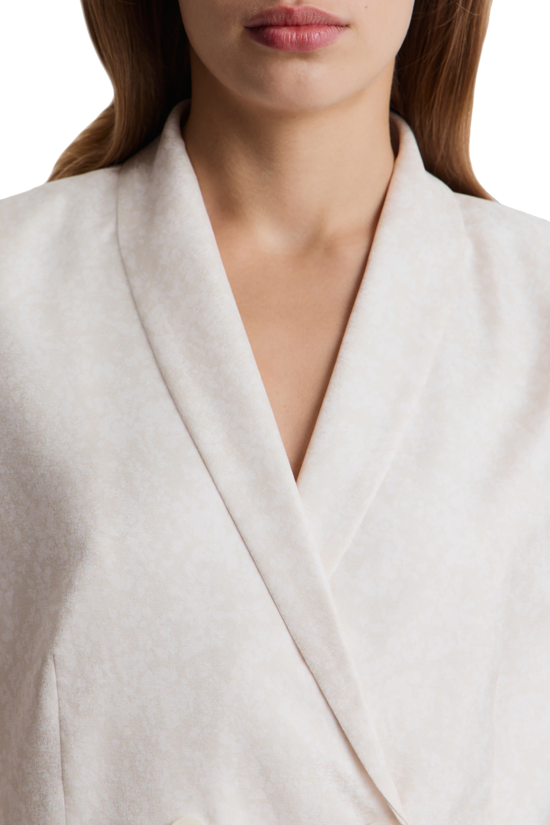 بليزر بصفي أزرار للإغلاق كتان