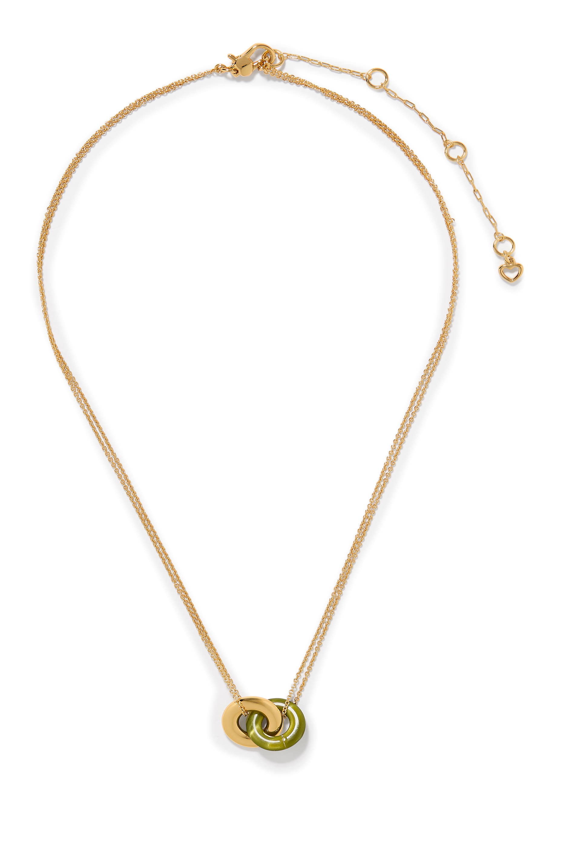 قلادة بدلاية صغيرة بتصميم متداخل، معدن مطلي