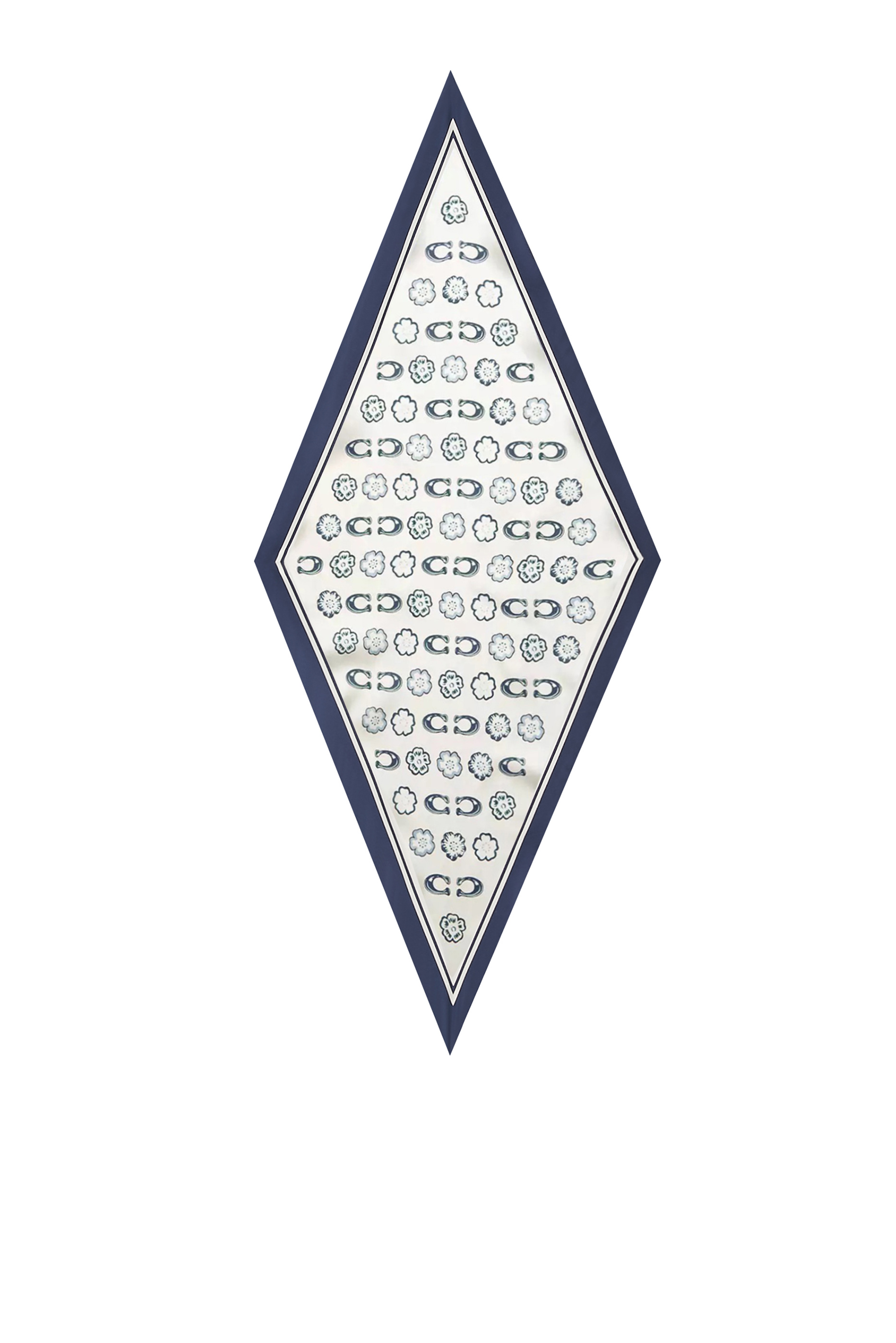 وشاح بتصميم ماسة ونقشة زهرة الشاي حرير