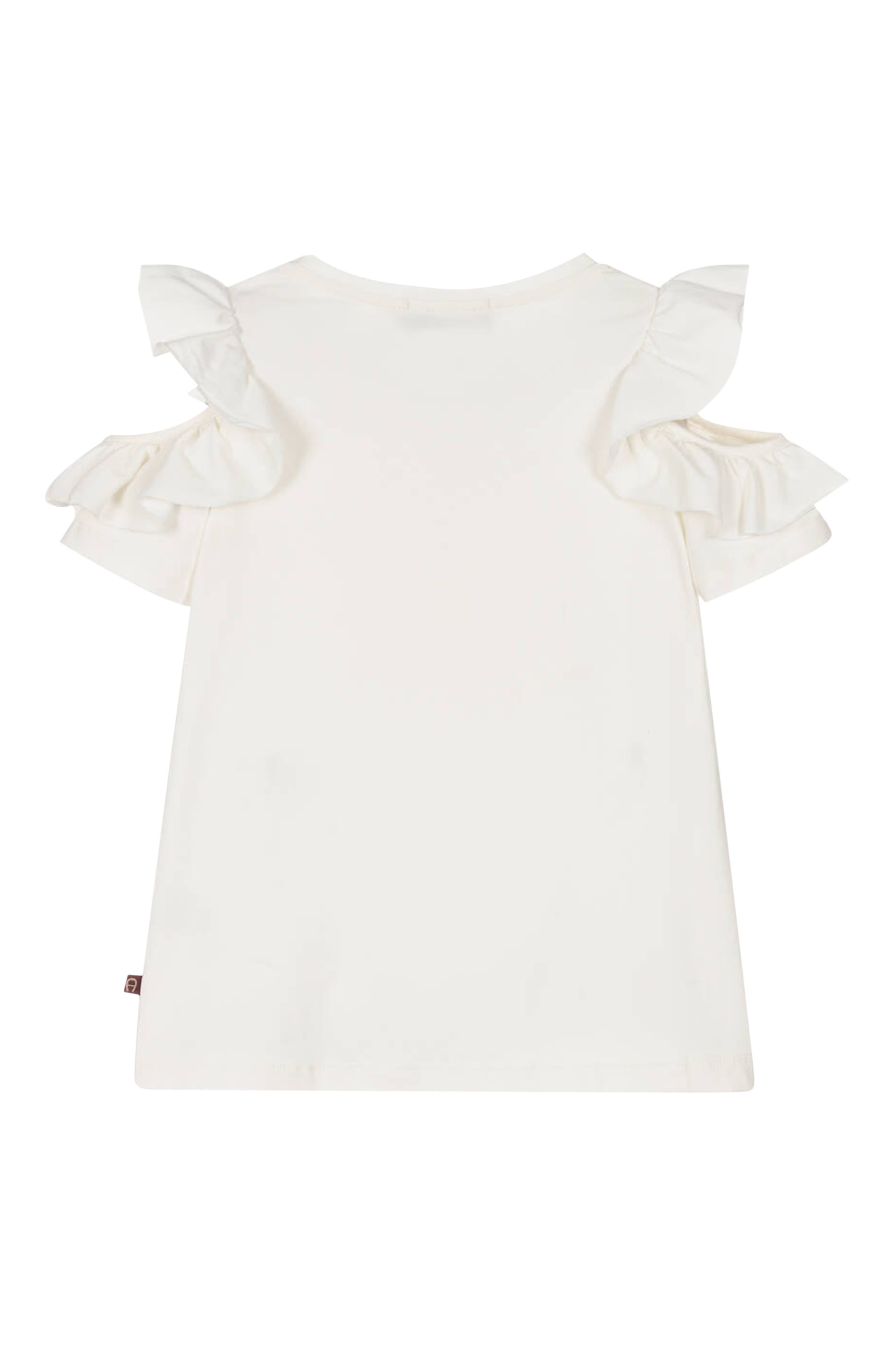 تيشيرت بطبعات شعار الماركة قطن للأطفال