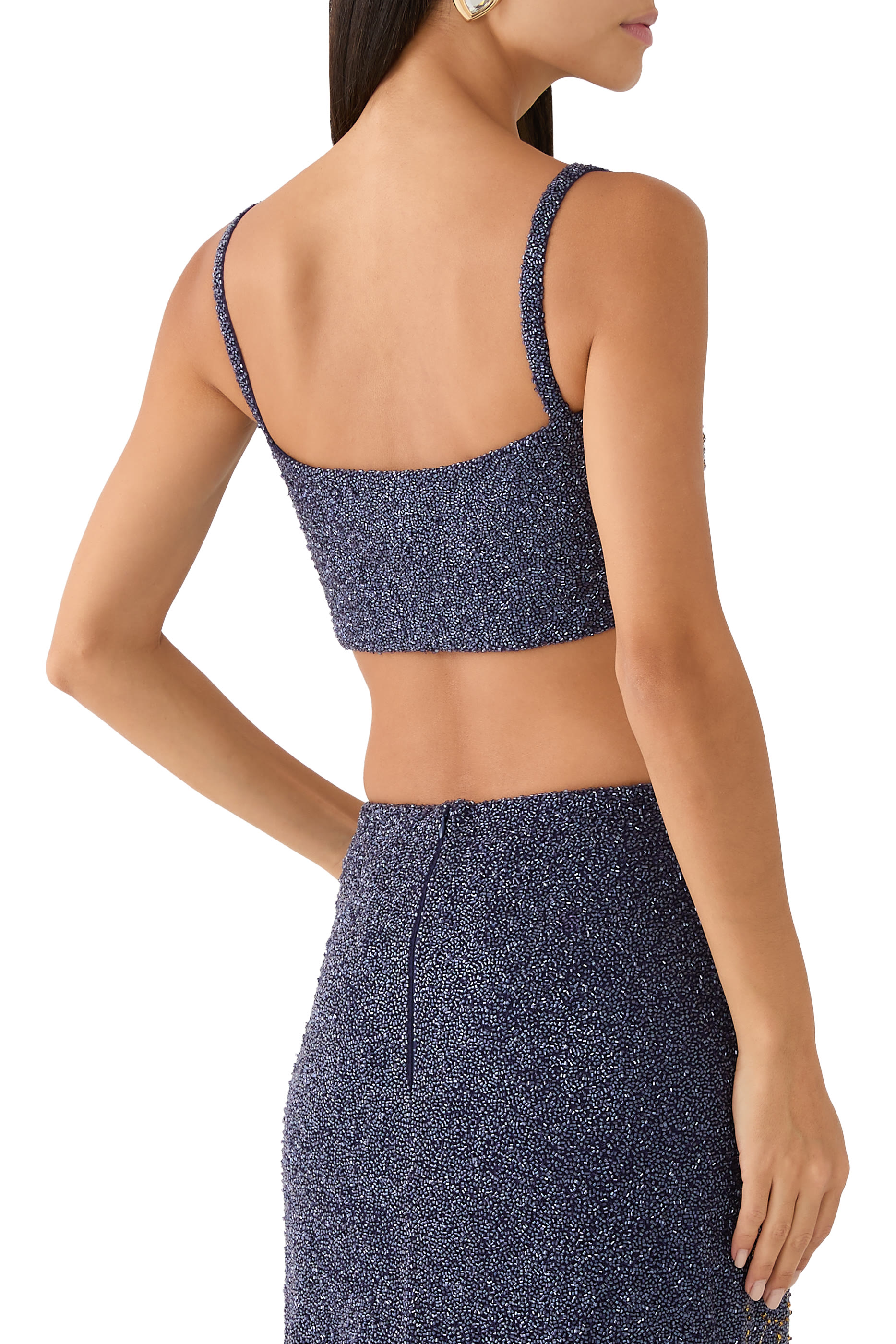 بلوزة زودياك قصيرة مطرزة