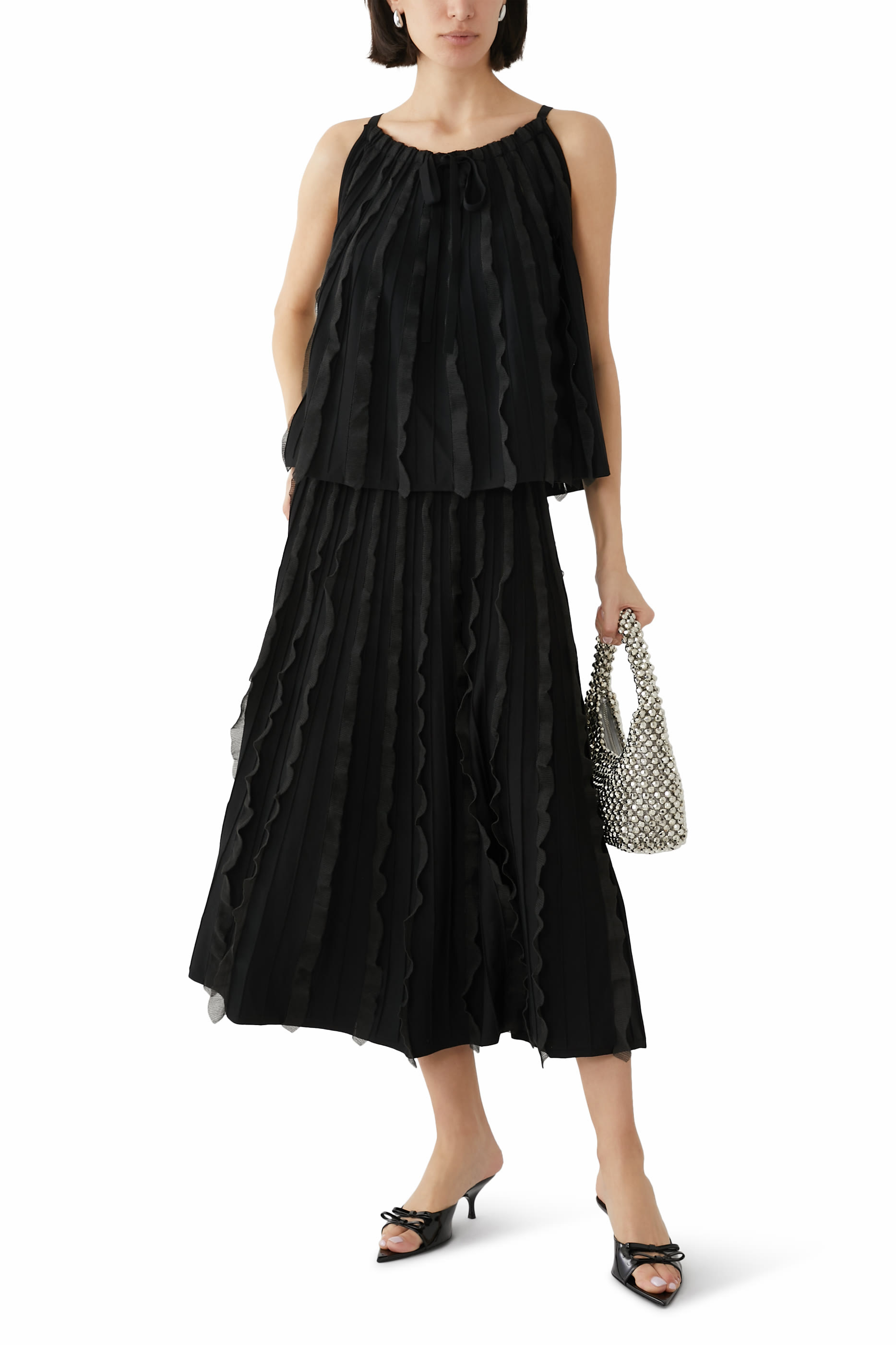 بلوزة بكشكش نسيج فيسكوز