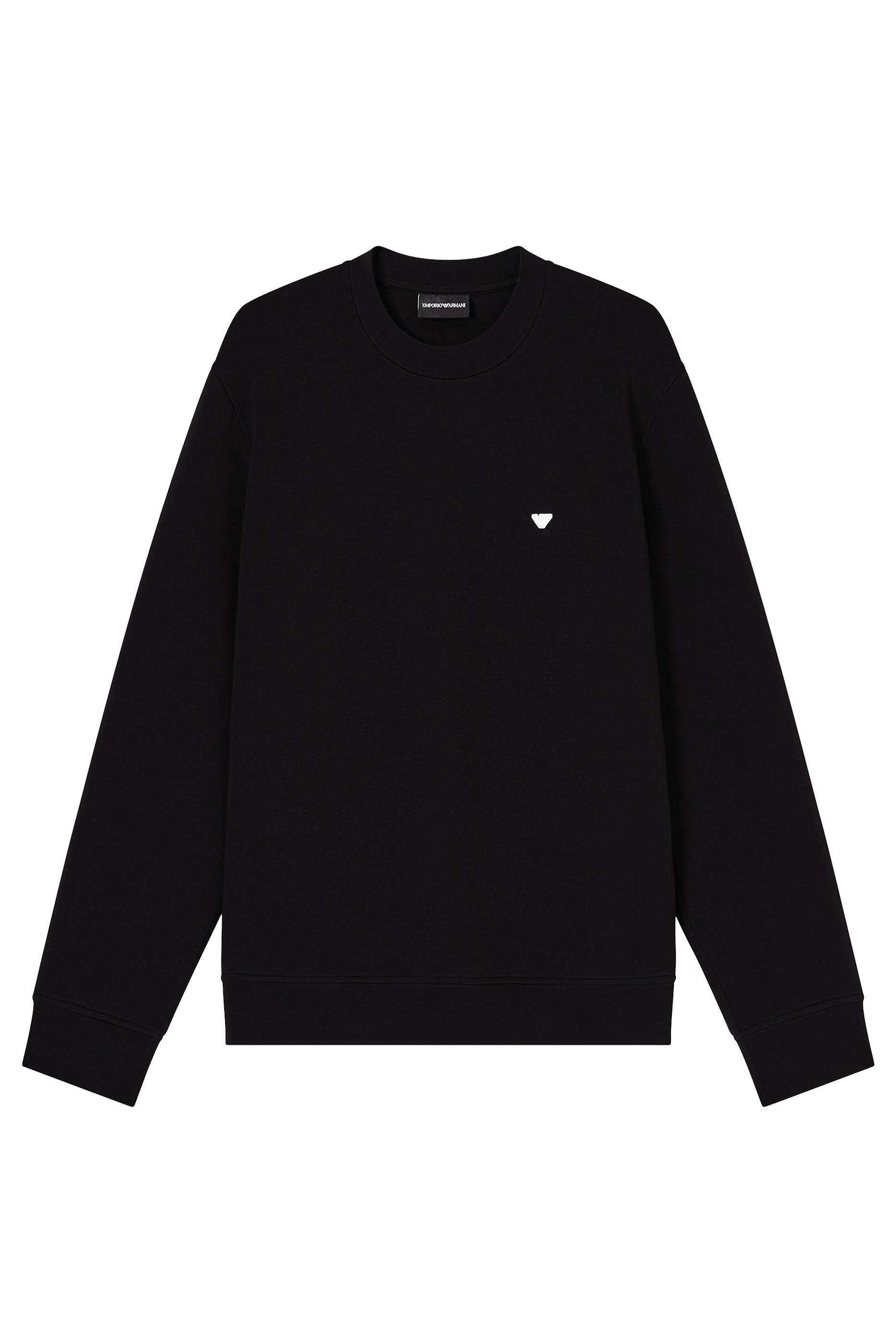 سويت شيرت بشعار الماركة صغير مطرز جيرسيه مزدوج