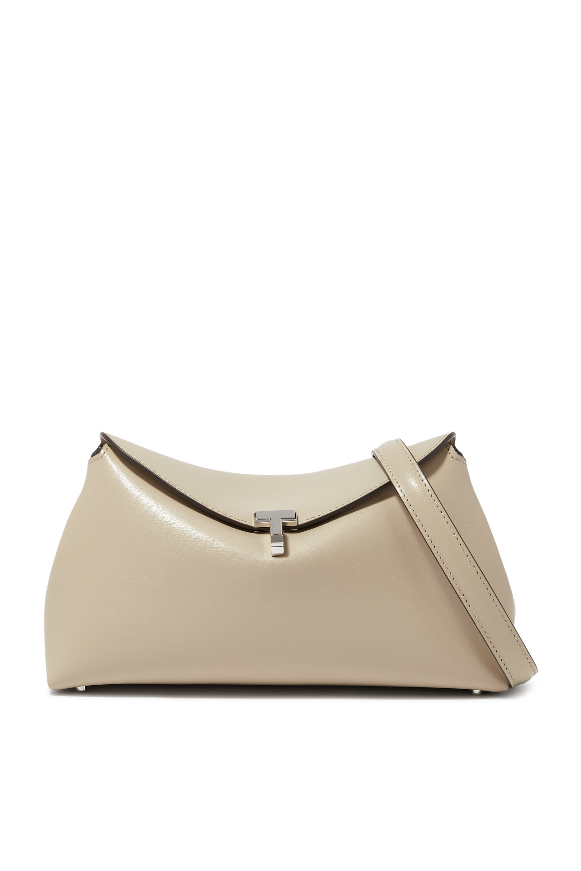 حقيبة كلاتش بقفل على شكل حرف T