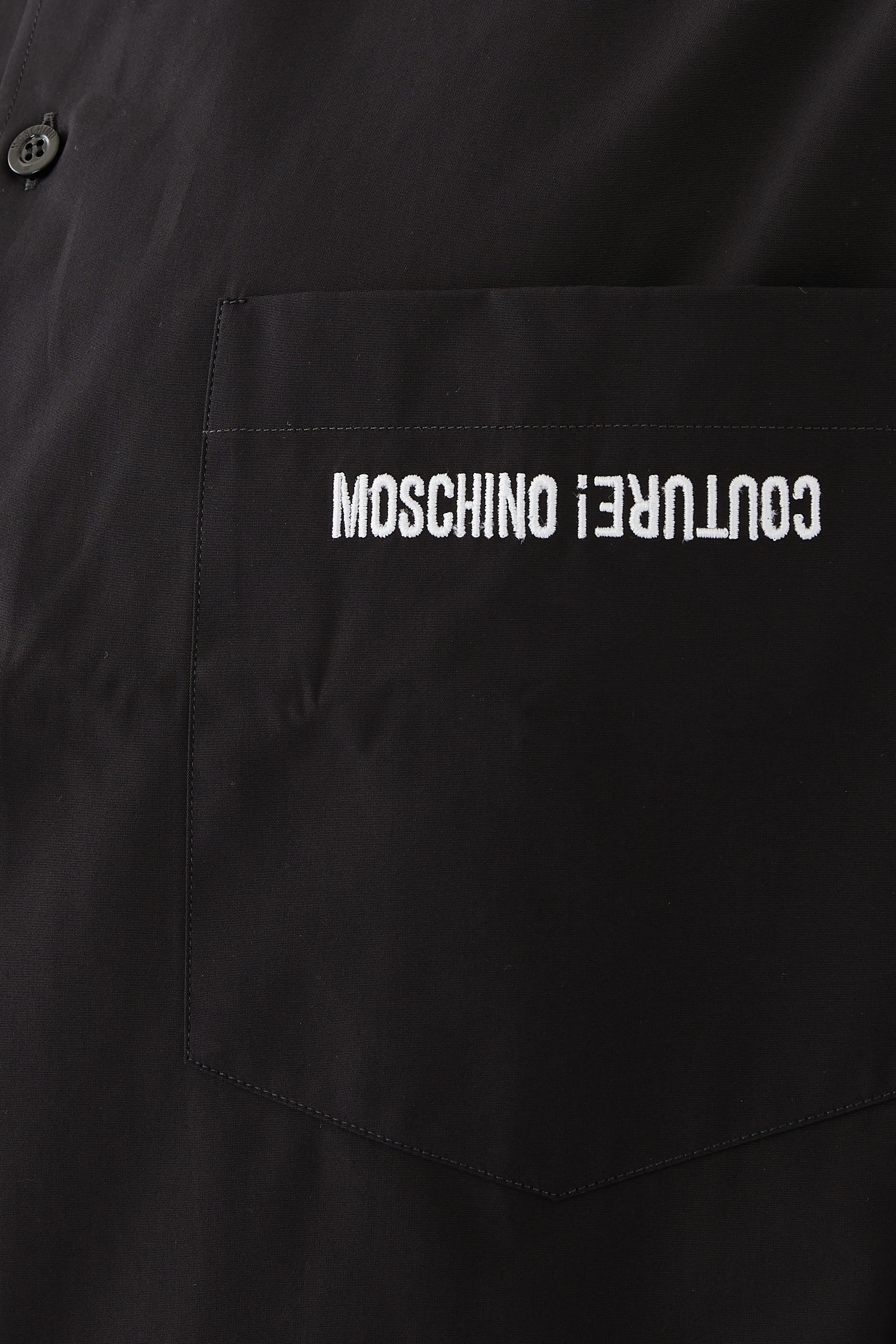 قميص بولو بطبعة مقلوبة قطن