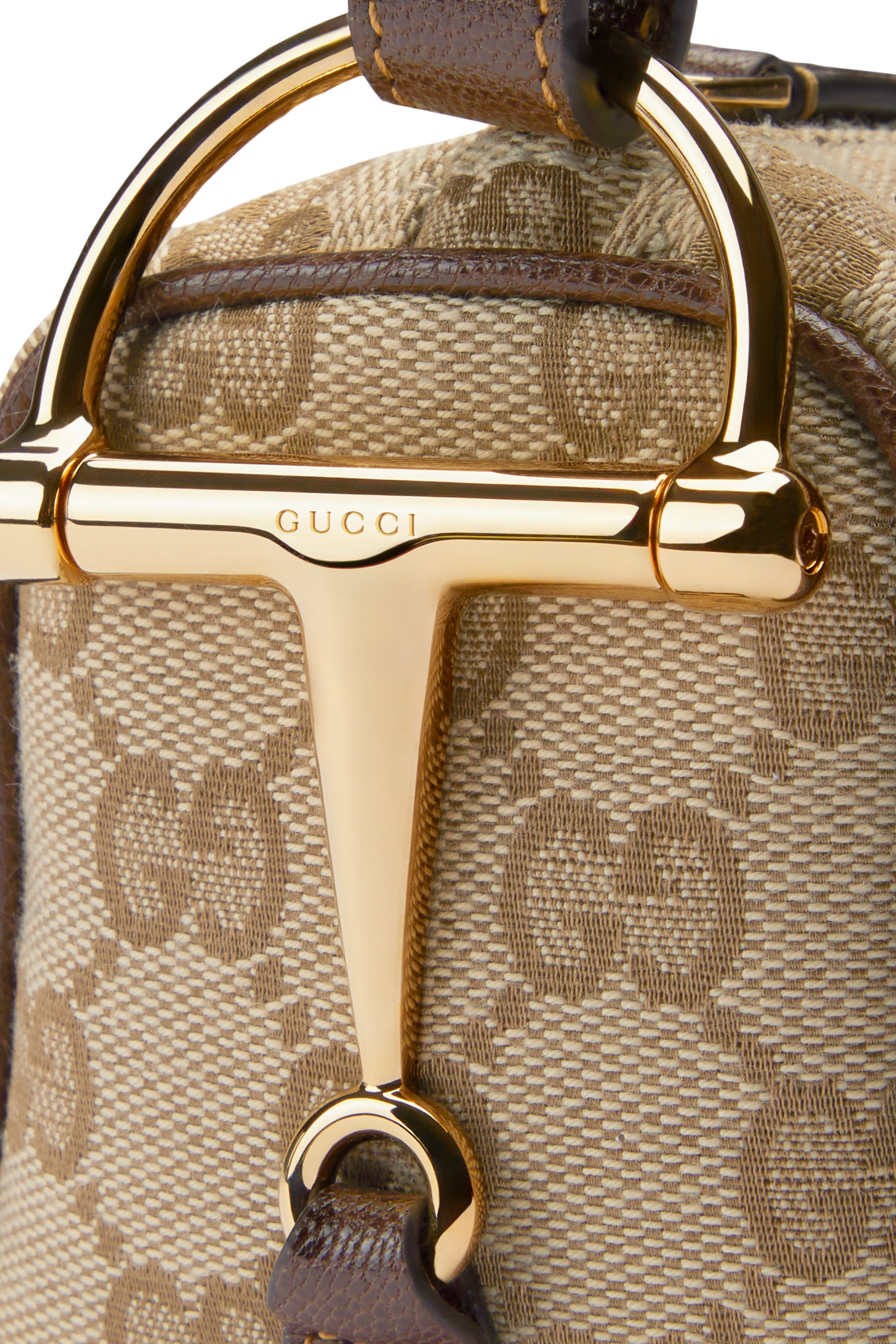 حقيبة صغيرة بحافة بتصميم مقوس وحلية لجام الحصان