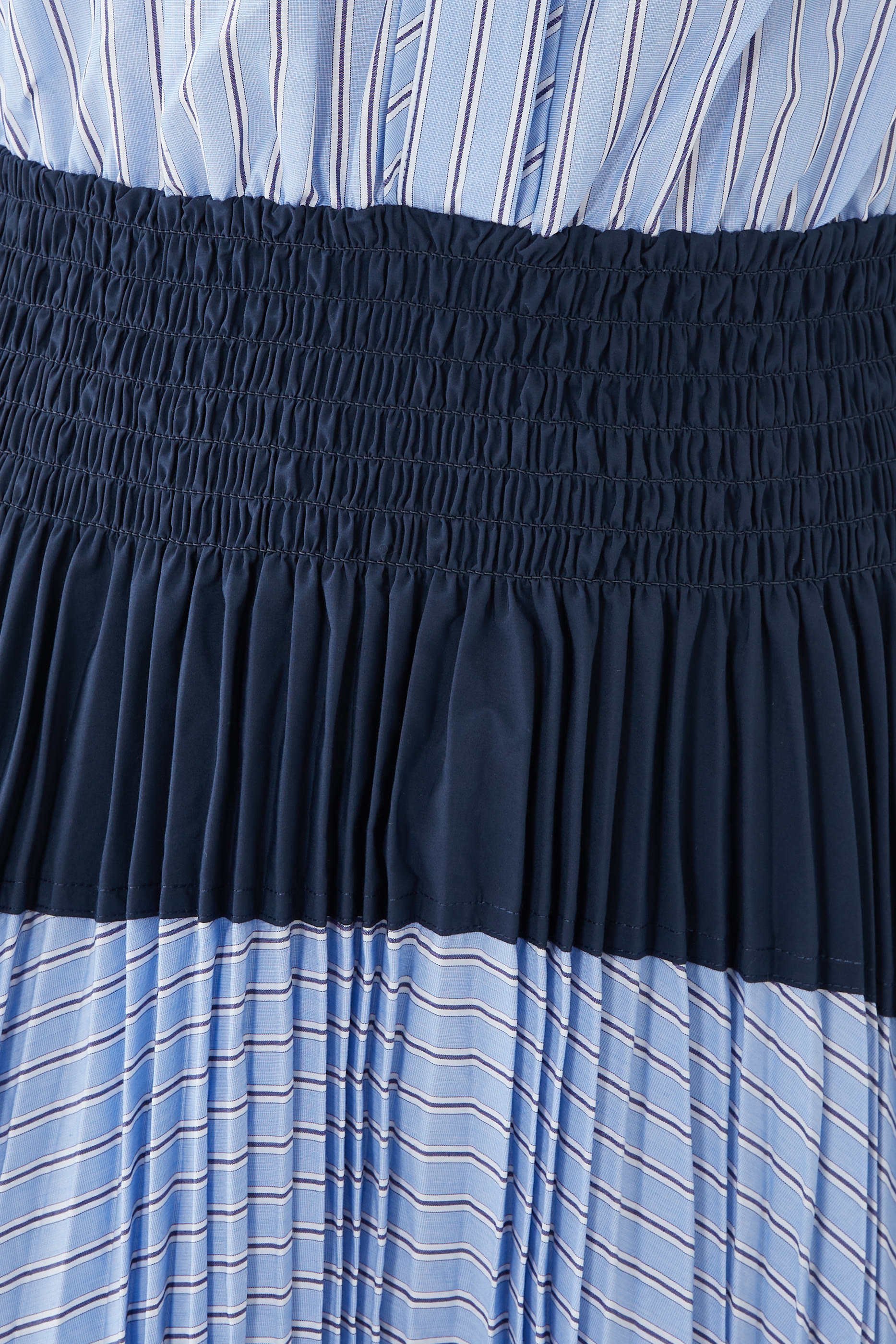 فستان جينيلا كومبو متوسط الطول بطيات