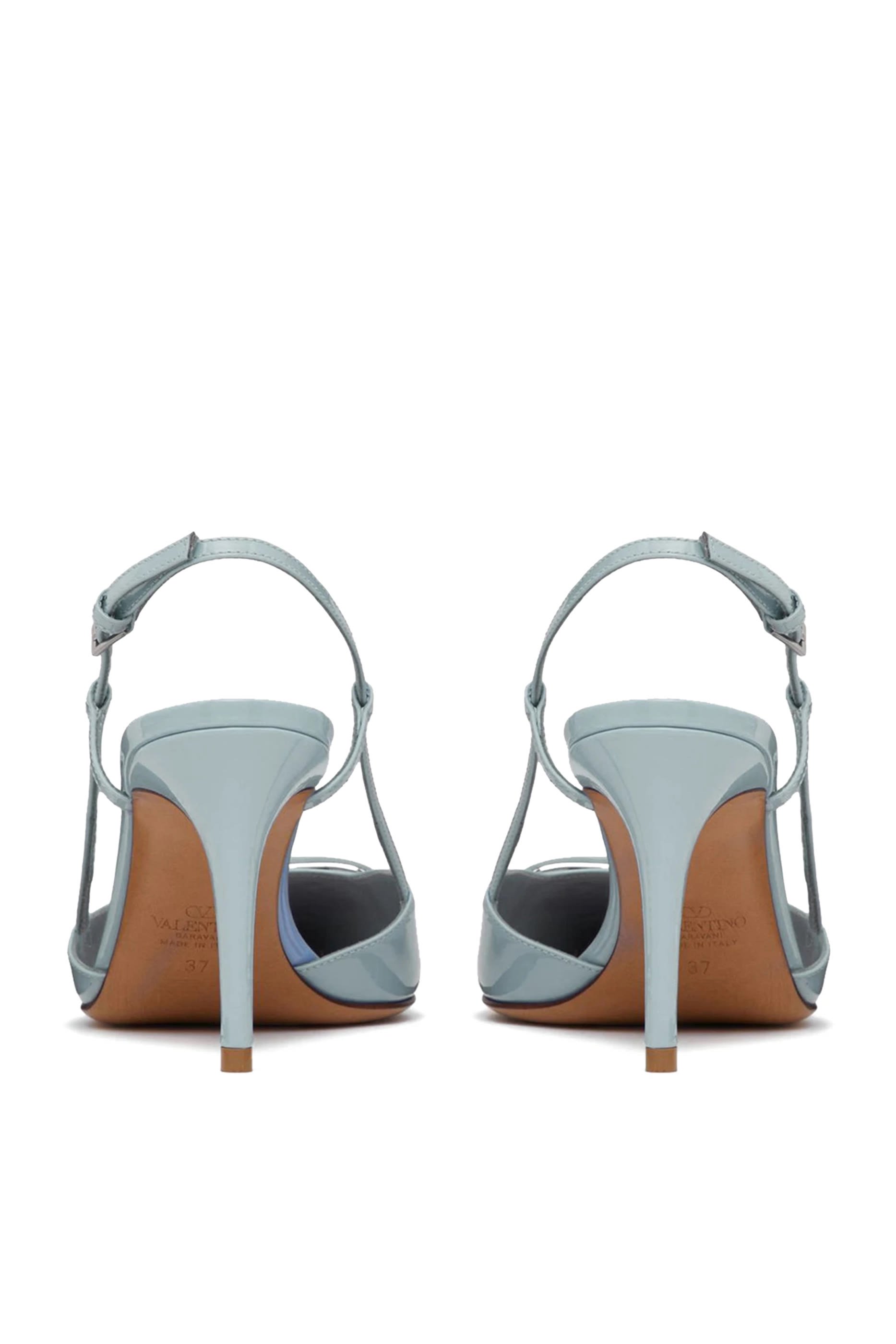 حذاء فالنتينو غارافاني كلاسيكي 80 مع سير خلفي جلد لامع